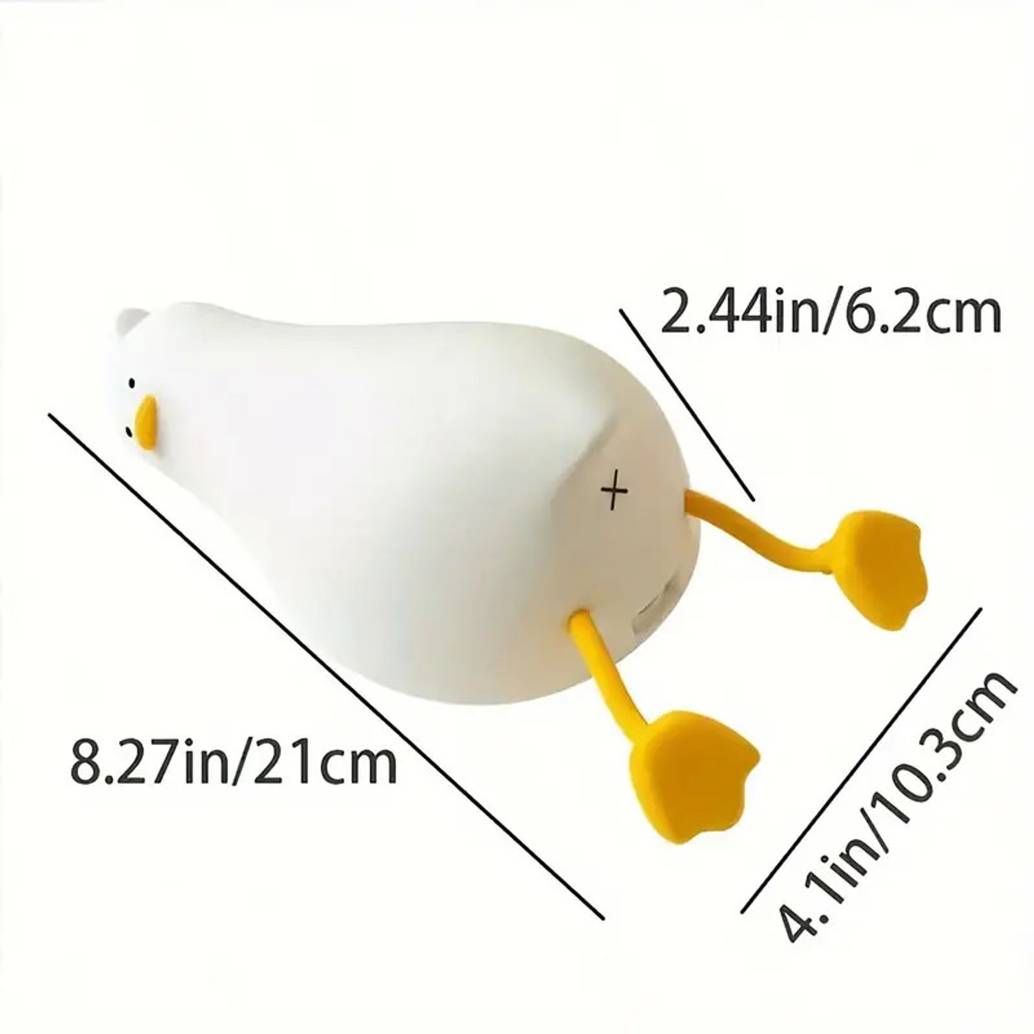 Image of Dwiti Enterprise Cute Silicone Duck Night Light, 3 Level Dimmable Touch Control Rechargeable Duck Night Lamp