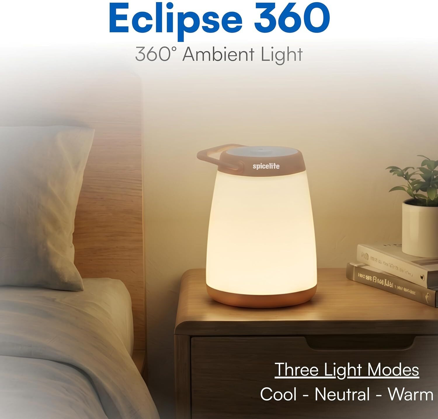 Image of SPICELITE Eclipse 360 8W Emergency Light with Solar Panel | Touch Switch | All Round Table Lamp
