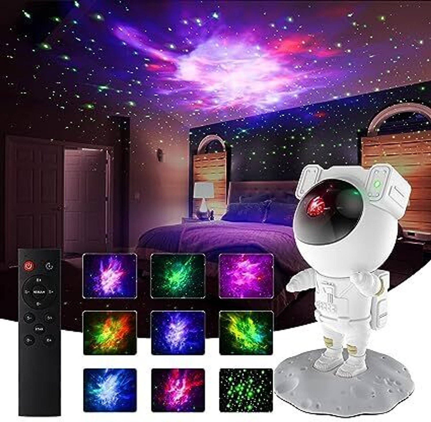 Image of U UZAN Astronaut Galaxy Projector for Bedroom, Star Projector for kids room Night Lamp