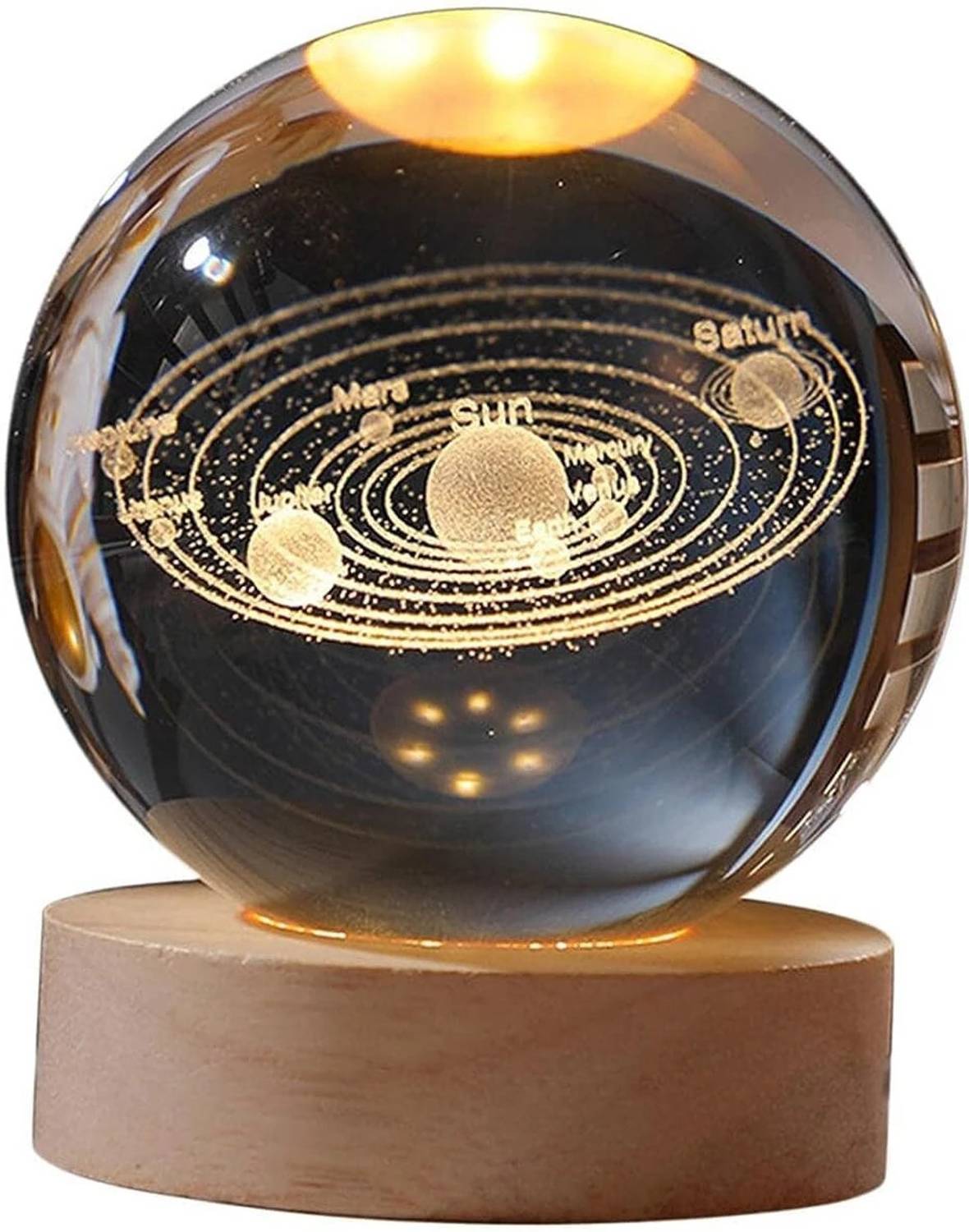 Lufarp 3D Planet Crystal Ball Crystal Planet Laser Engraved Sol