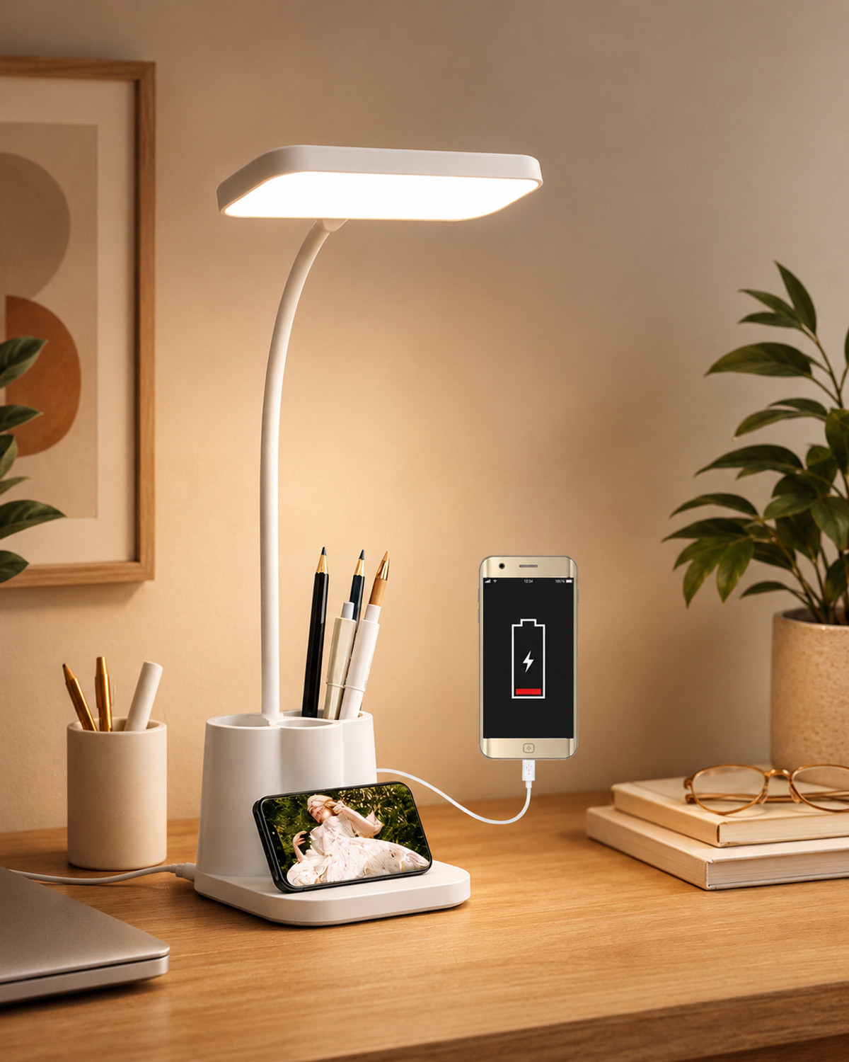 Image of Glowhere LED Lamp Adjustable 3 Modes Touch USB Study & Desk Light Study Lamp