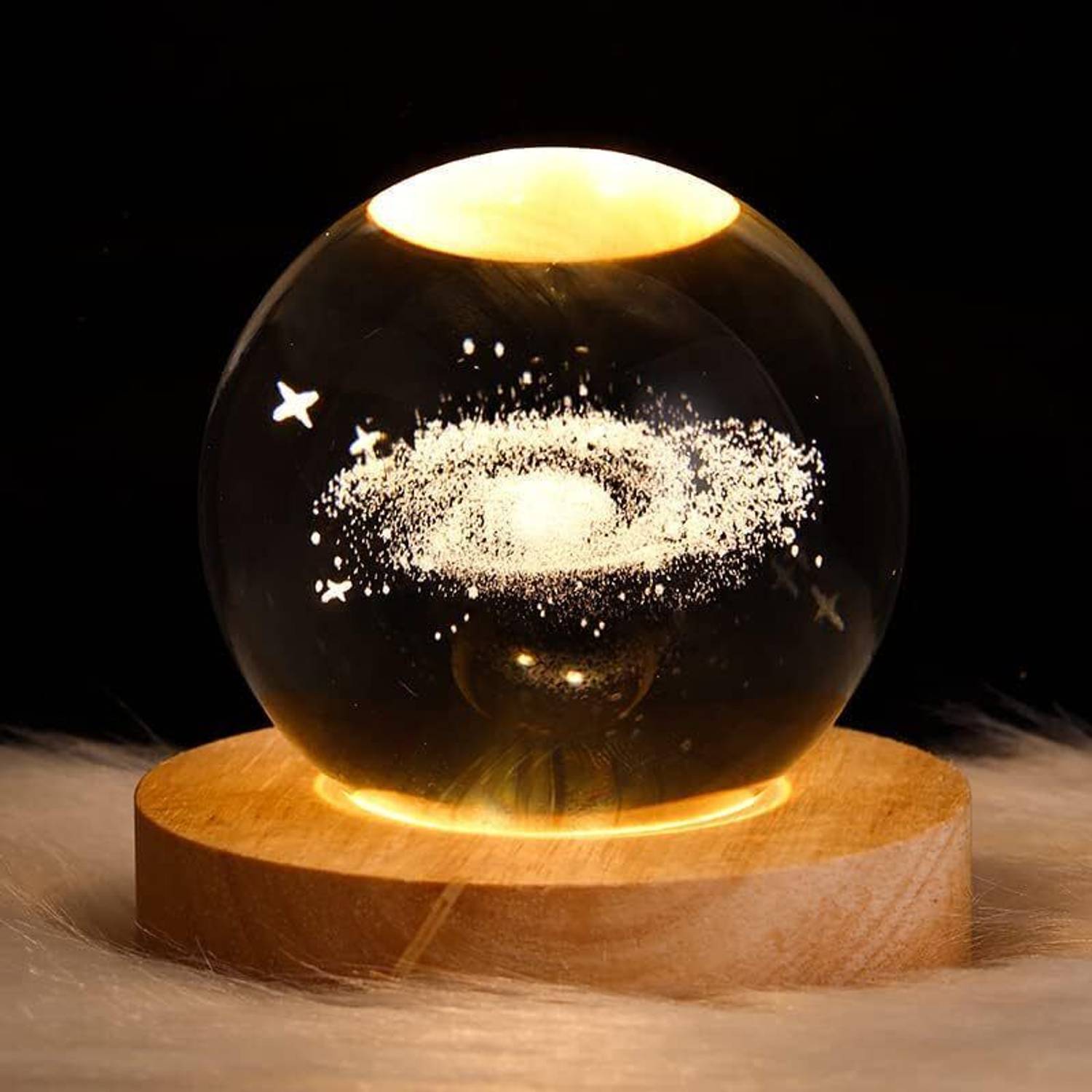 carempire 3D Crystal Ball Night Light Ball Projection Lamp Planet