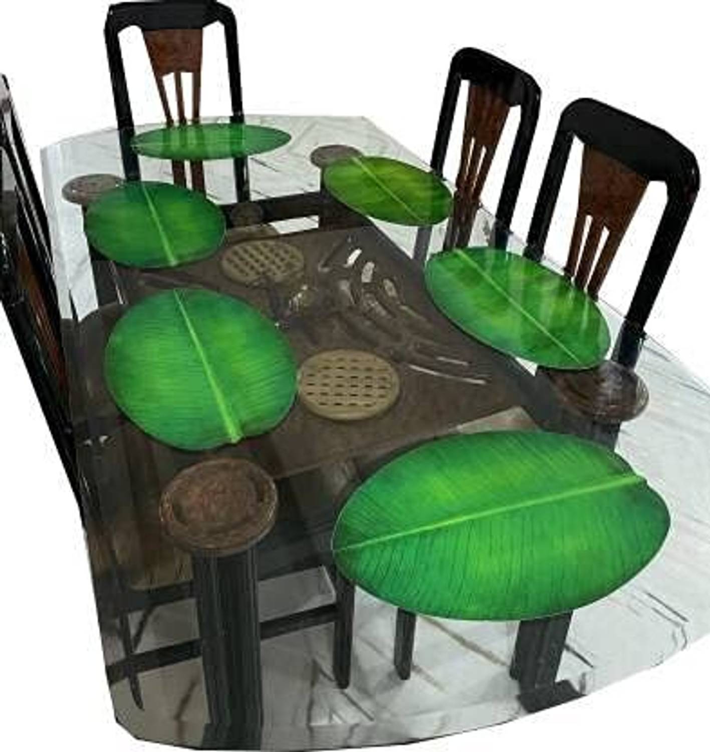 BHARAT RETAIL INC Oval Pack of 6 Table Placemat