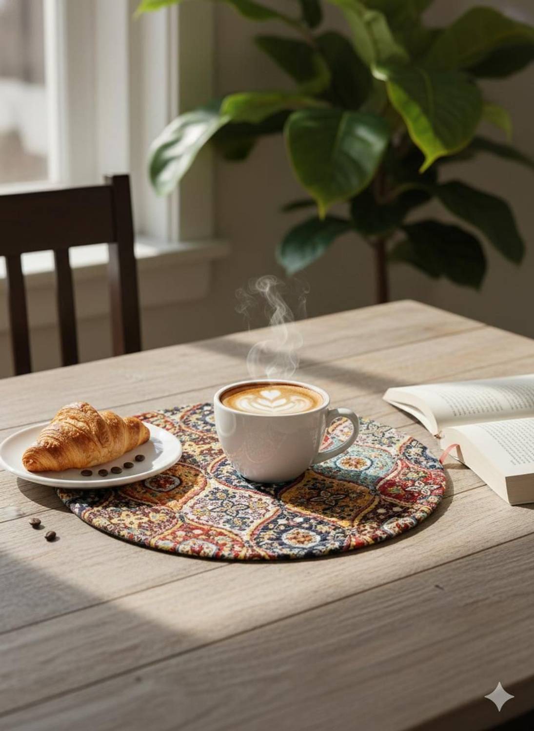 Artistic Den Round Pack of 1 Table Placemat