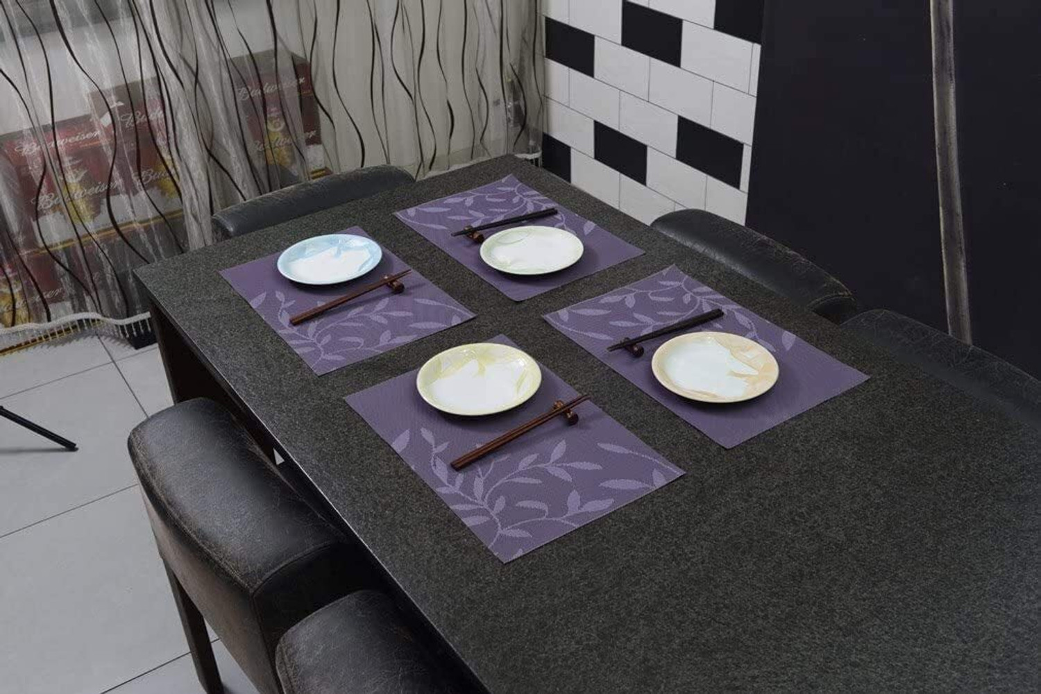 Image of NoBiZ Rectangular Pack of 4 Table Placemat