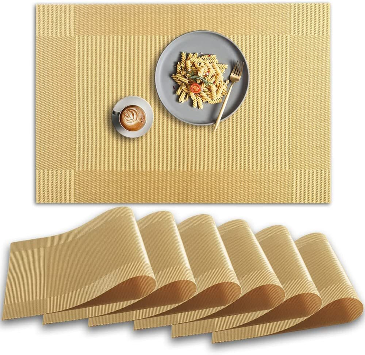 Image of Crasts Rectangular Pack of 6 Table Placemat