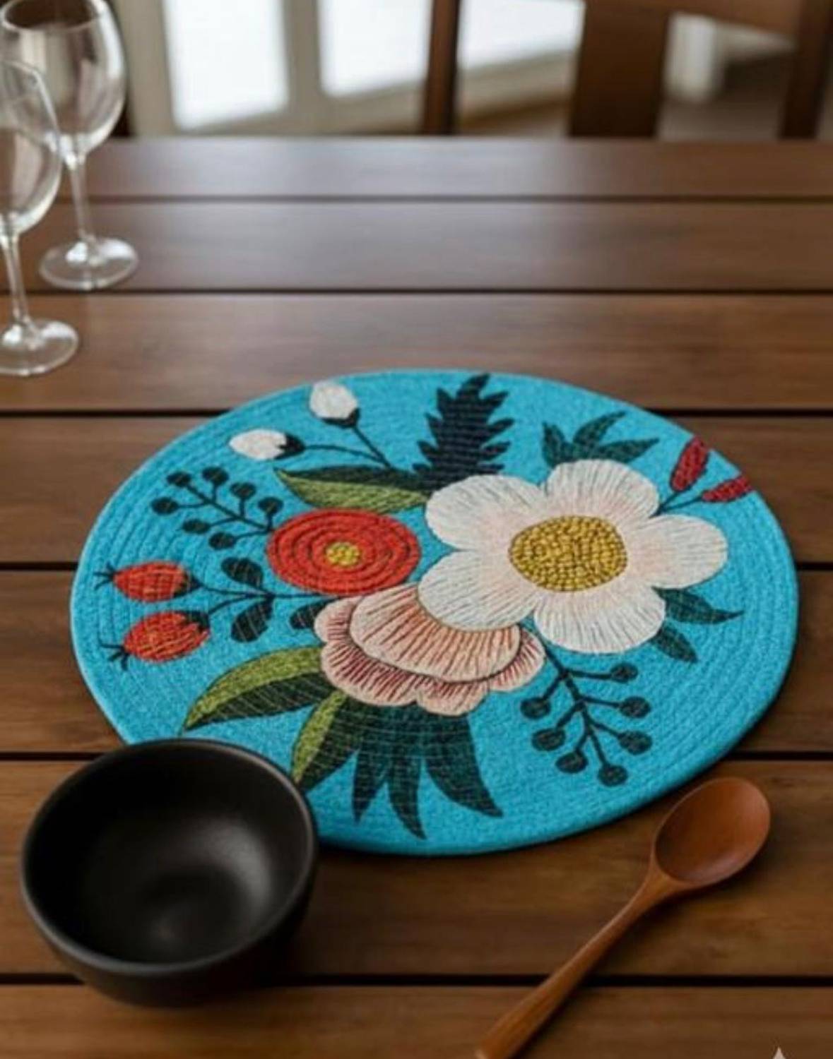 Artistic Den Round Pack of 1 Table Placemat