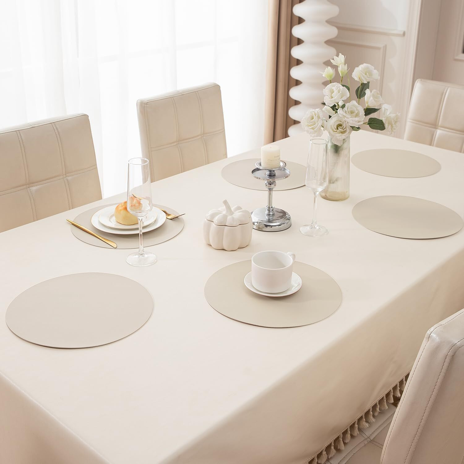 Image of HOKiPO Round Pack of 6 Table Placemat