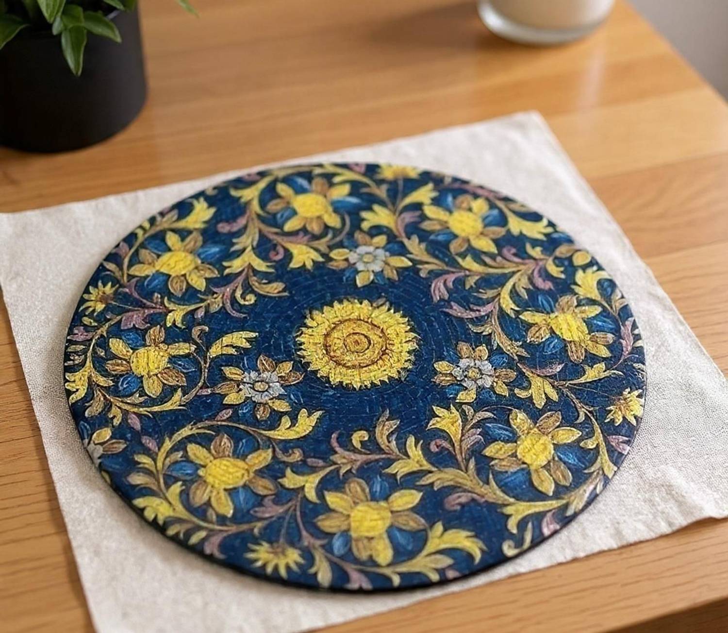 Artistic Den Round Pack of 1 Table Placemat