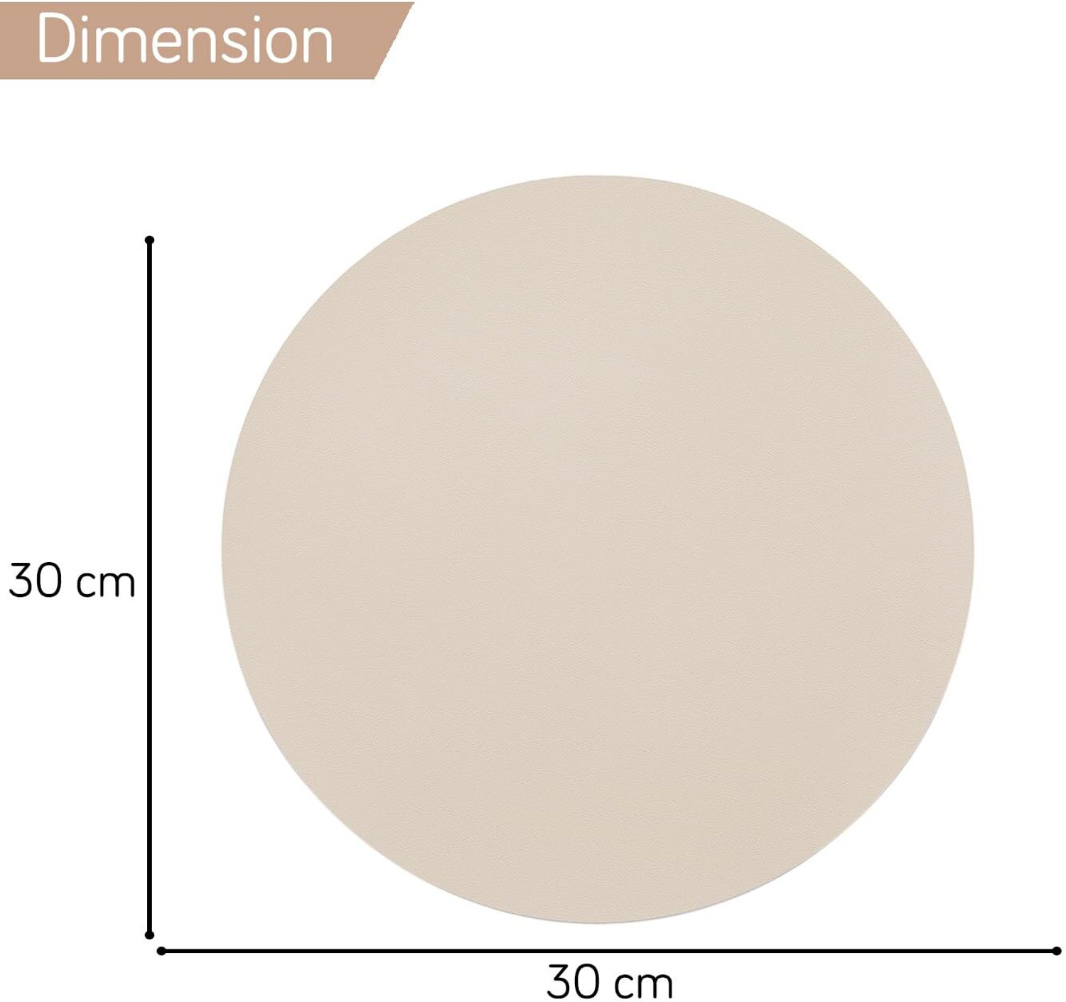 Image of HOKiPO Round Pack of 6 Table Placemat