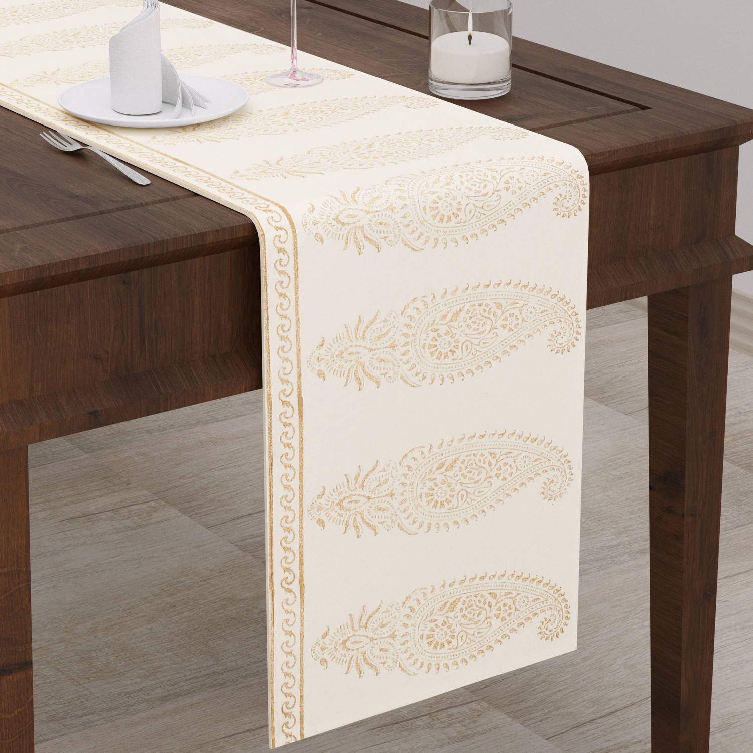 Blocks Of India Yellow 182 cm Table Runner