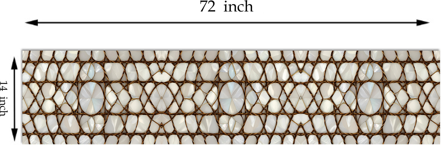 Image of HOLLYWOOD STYLES White 182 cm Table Runner