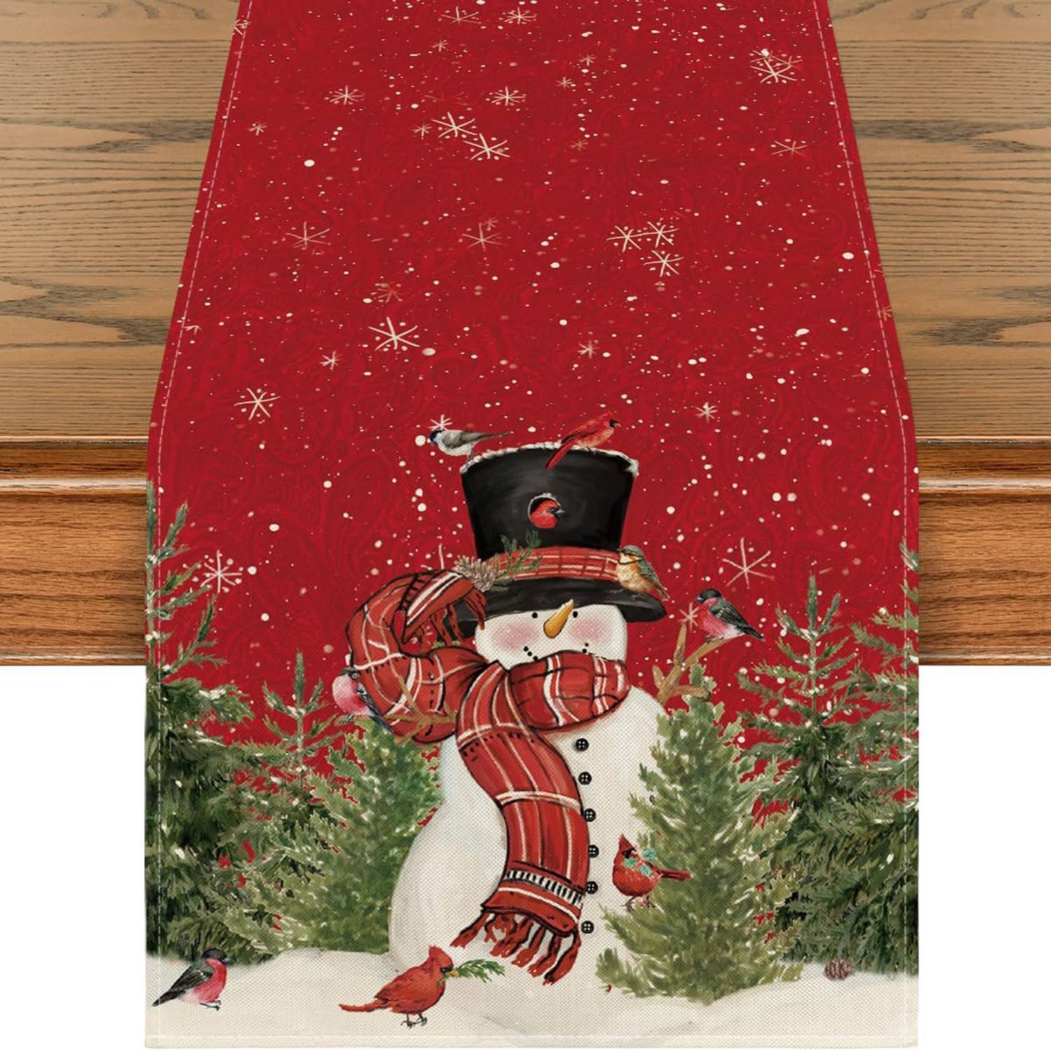 AAZEEM Red 180 cm Table Runner