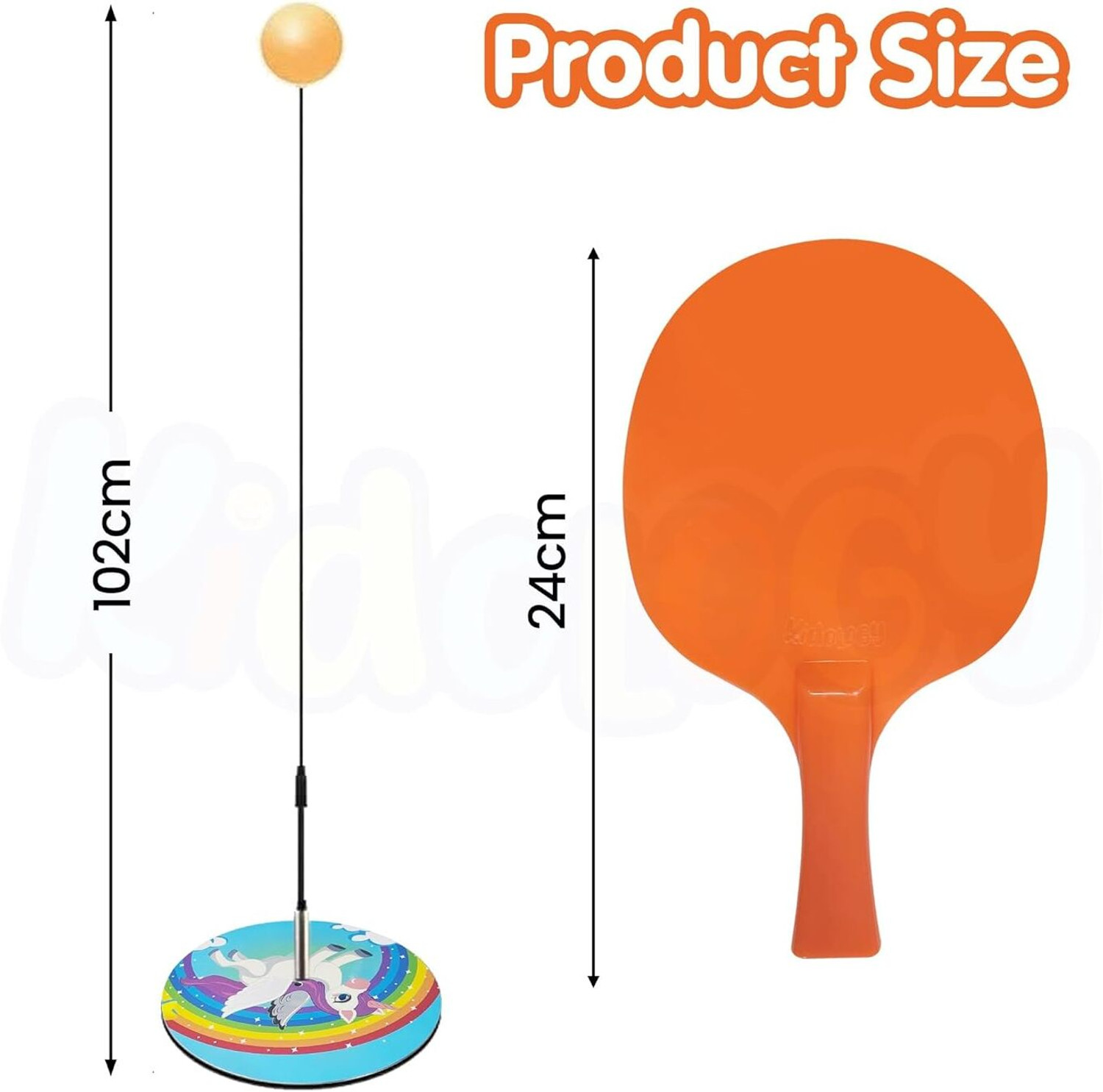 Image of KIDOLOGY Table Tennis Trainer Set for Kids |Indoor Practice Toy with 2 Rackets & 6 Balls Table Tennis