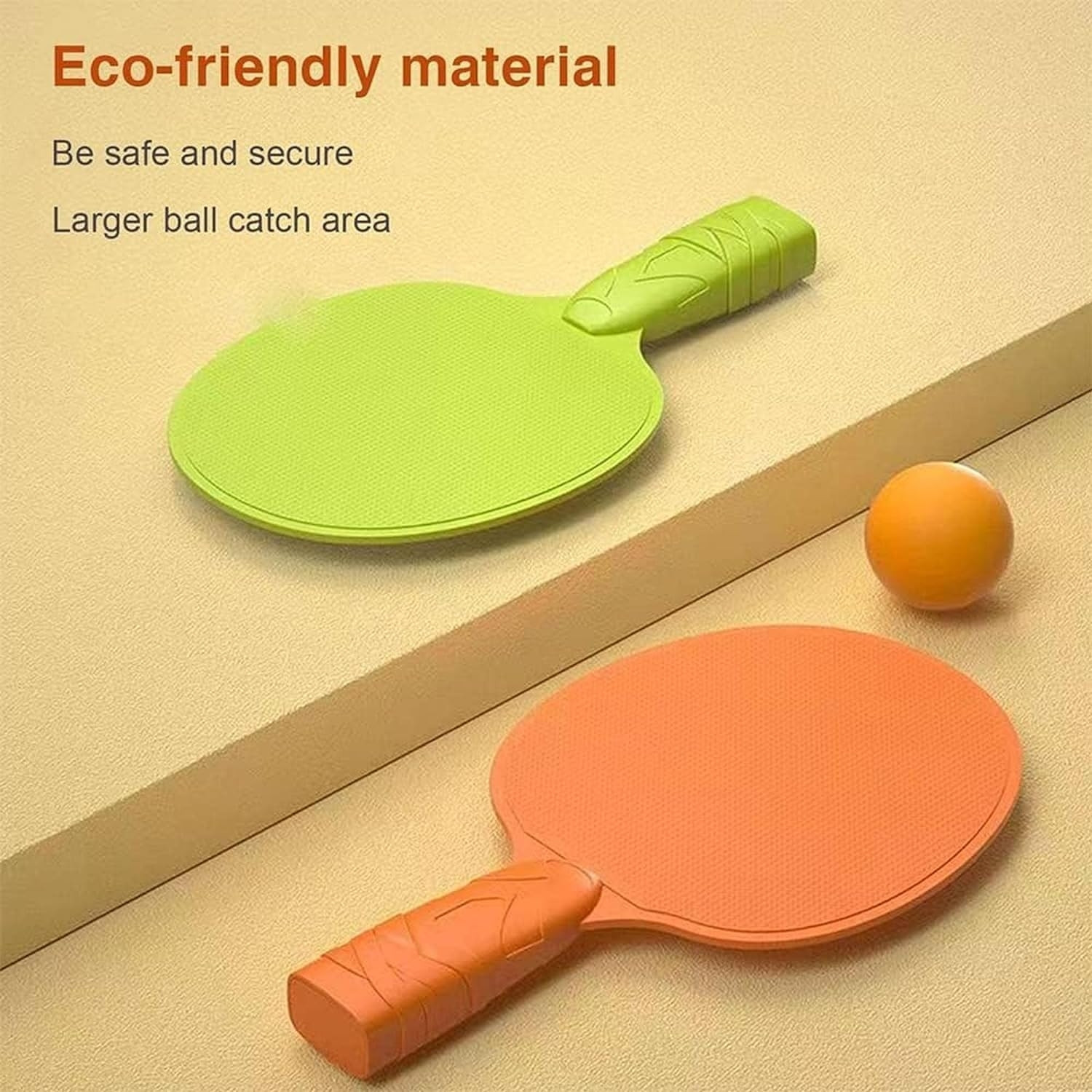 Image of ELEPHYN Kids Hanging Table Tennis Trainer Set with 2 Paddles & Elastic Balls Stationary Indoor Table Tennis Table