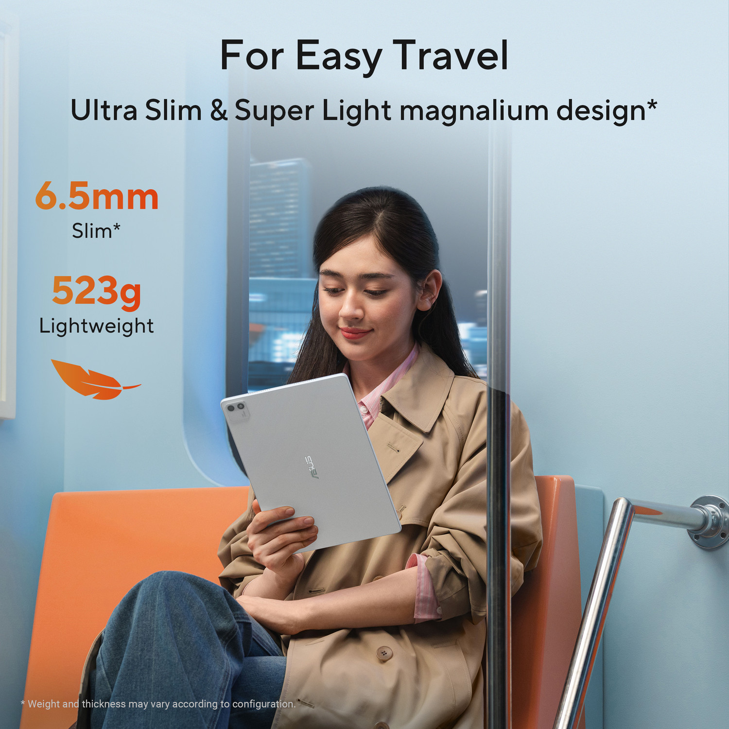 Image of ASUS Pad (12.2inch) 2.8K 2000Nits OLED, MediaTek D8300, 8 GB RAM 128 GB ROM 12.2 inch with Wi-Fi Only Tablet (Pure White)