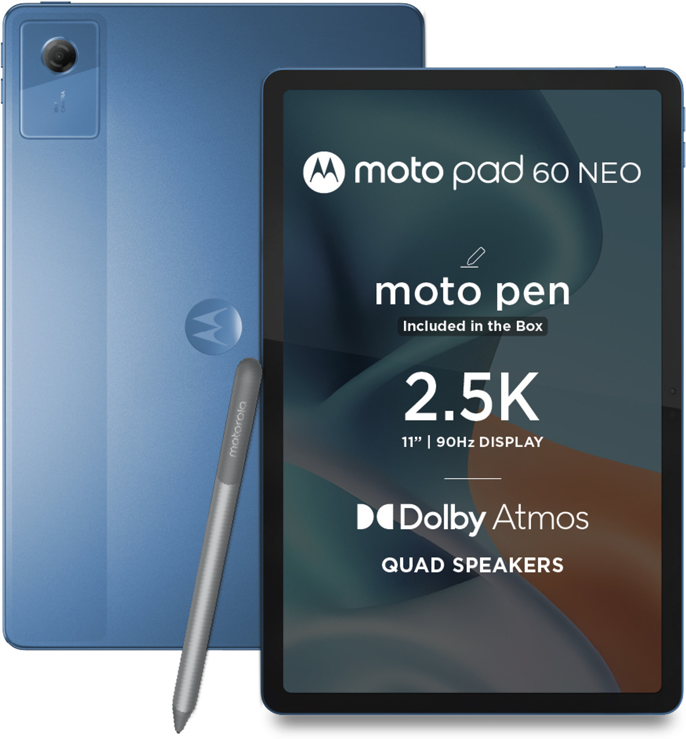 Image of MOTOROLA pad 60 neo 8 GB RAM 128 GB ROM 11 inch with Wi-Fi Only MediaTek Dimensity 6300 Tablet (Malibu Blue)
