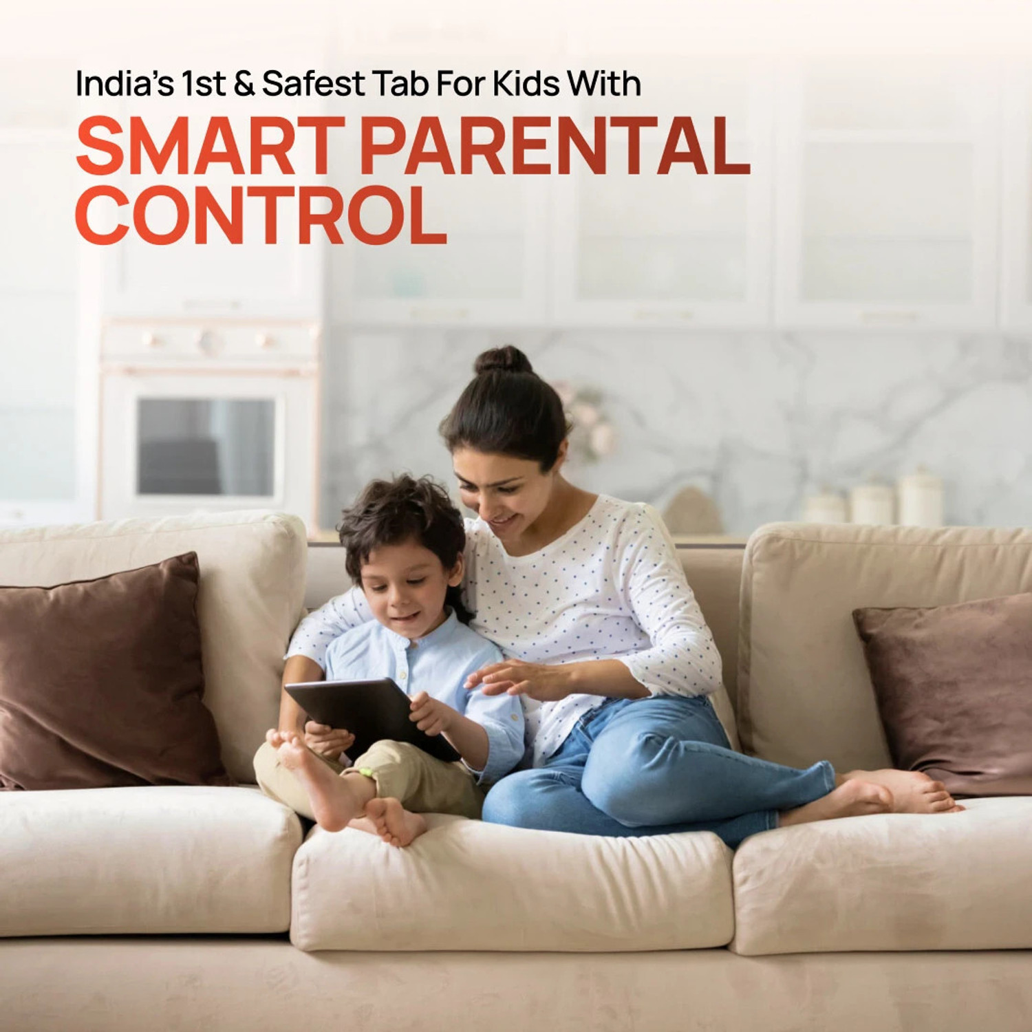 Image of Baatu Enable Tablet, (India's 1st Parental Control Tablet), 4 GB RAM 64 GB ROM 10.1 inch with Wi-Fi+4G MediaTek Tablet (Tablet for Kids, App Blocker, Content Monitor, Location Tracking, Web Blocker)