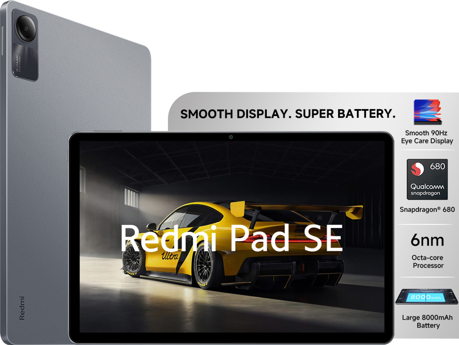 Image of REDMI Pad SE 4 GB RAM 128 GB ROM 11.0 inch with Wi-Fi Only Qualcomm Snapdragon 680 Tablet (Graphite Gray)