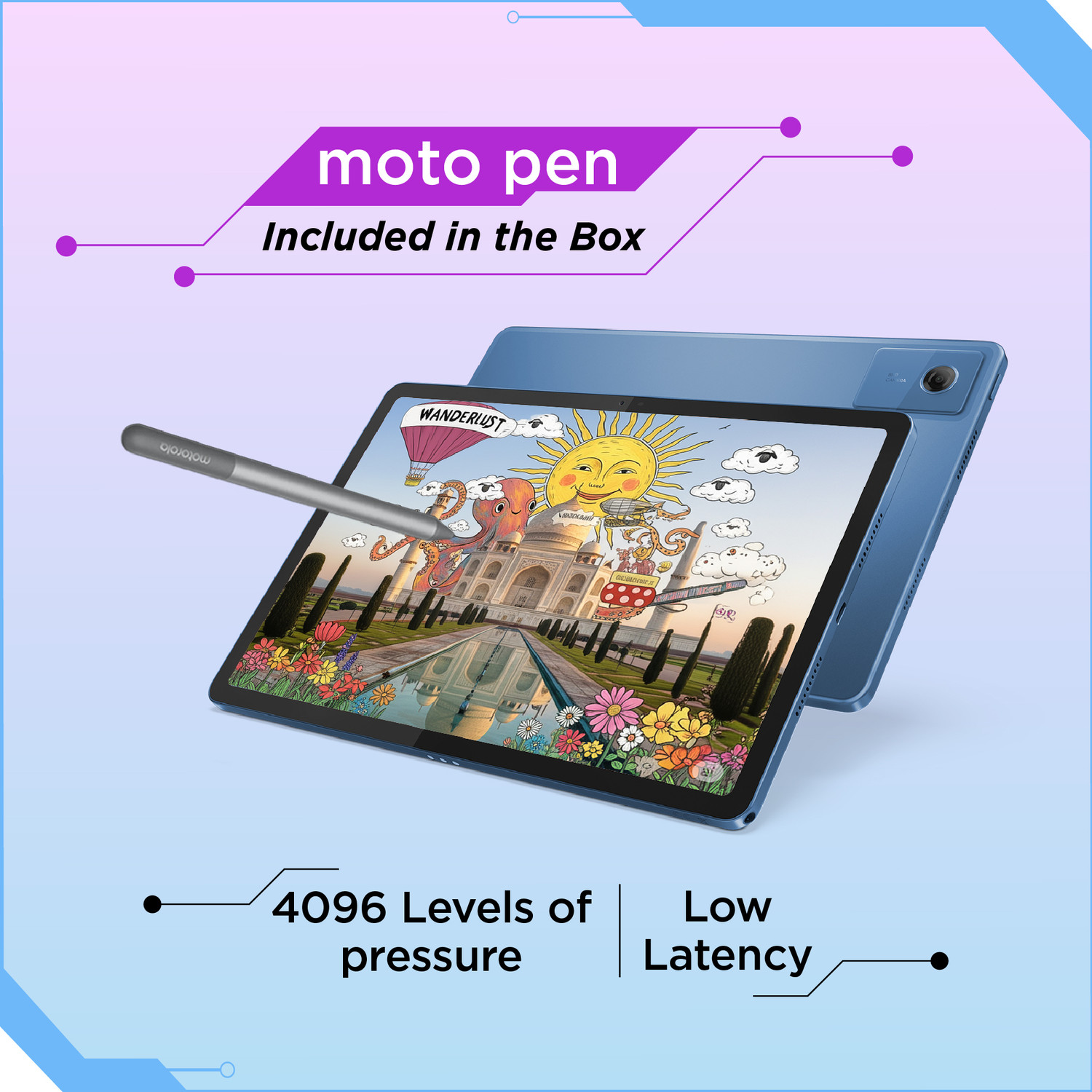 Image of MOTOROLA pad 60 neo 8 GB RAM 128 GB ROM 11 inch with Wi-Fi Only MediaTek Dimensity 6300 Tablet (Malibu Blue)