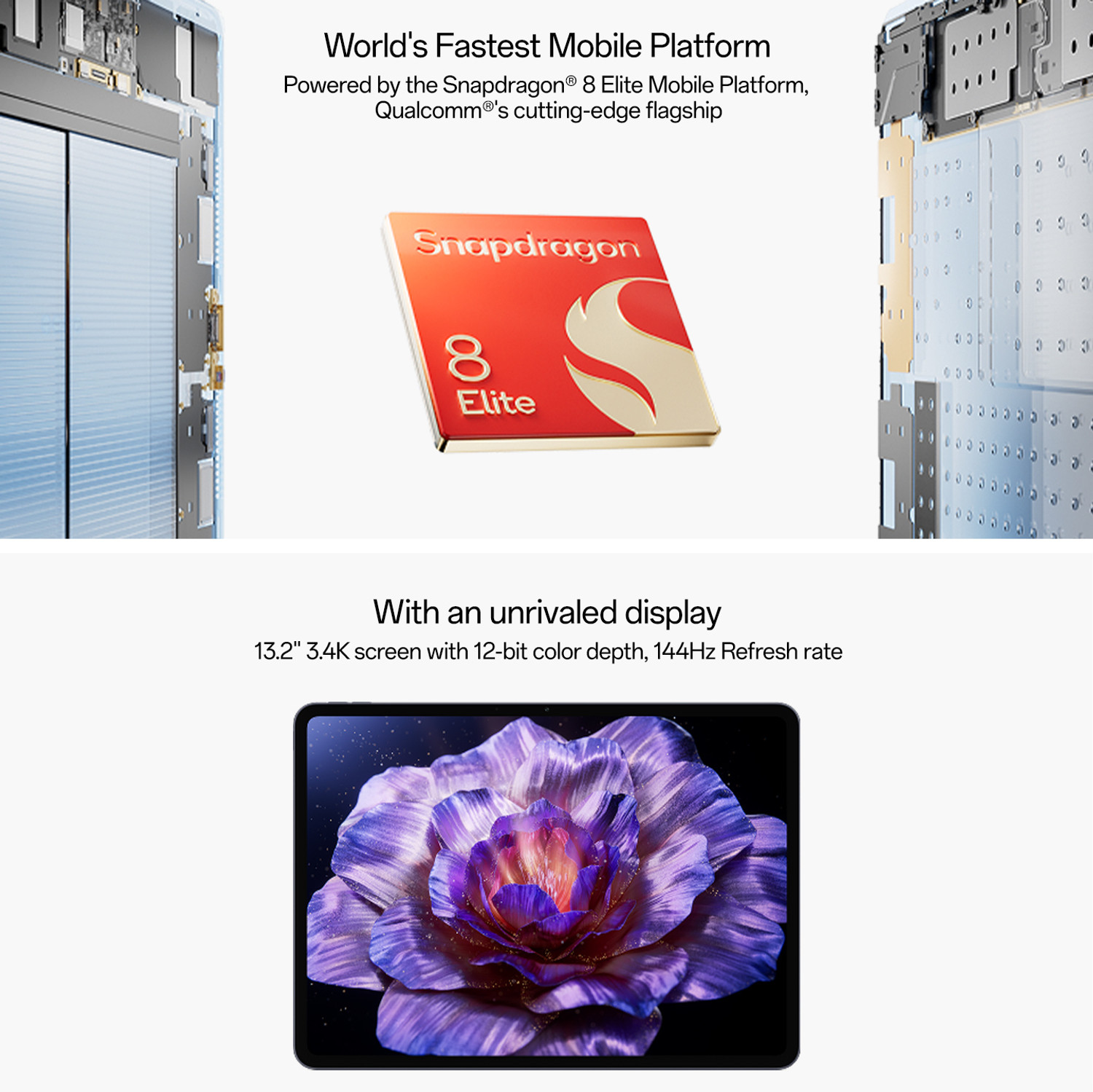 Image of OnePlus Pad 3 16 GB RAM 512 GB ROM 13.2 inch with Wi-Fi Only Qualcomm Snapdragon 8 Elite Mobile Platform Tablet (Frosted Silver)