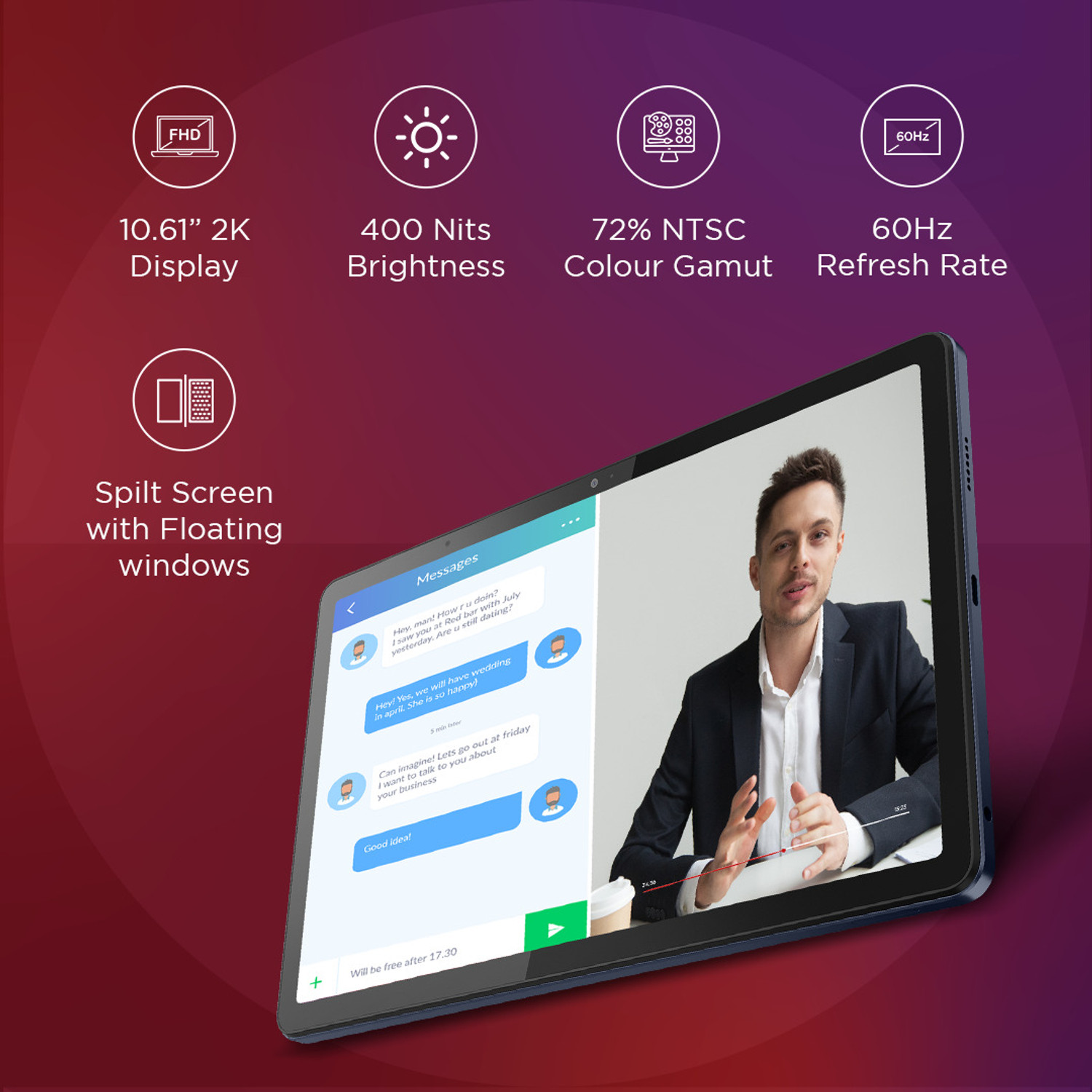 Image of Lenovo M10 5G 6 GB RAM 128 GB ROM 10.61 inch with Wi-Fi+5G Qualcomm Snapdragon 695 Tablet (Abyss Blue)