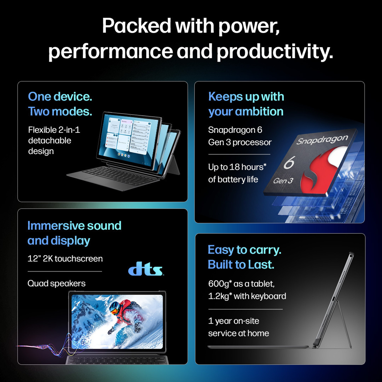 Image of HP Omnipad 12 | In Box detachable Keyboard 8 GB RAM 128 GB ROM 12 inch with Wi-Fi Only Qualcomm Snapdragon SM6475Q Hexa Core Tablet (Meteor Silver)