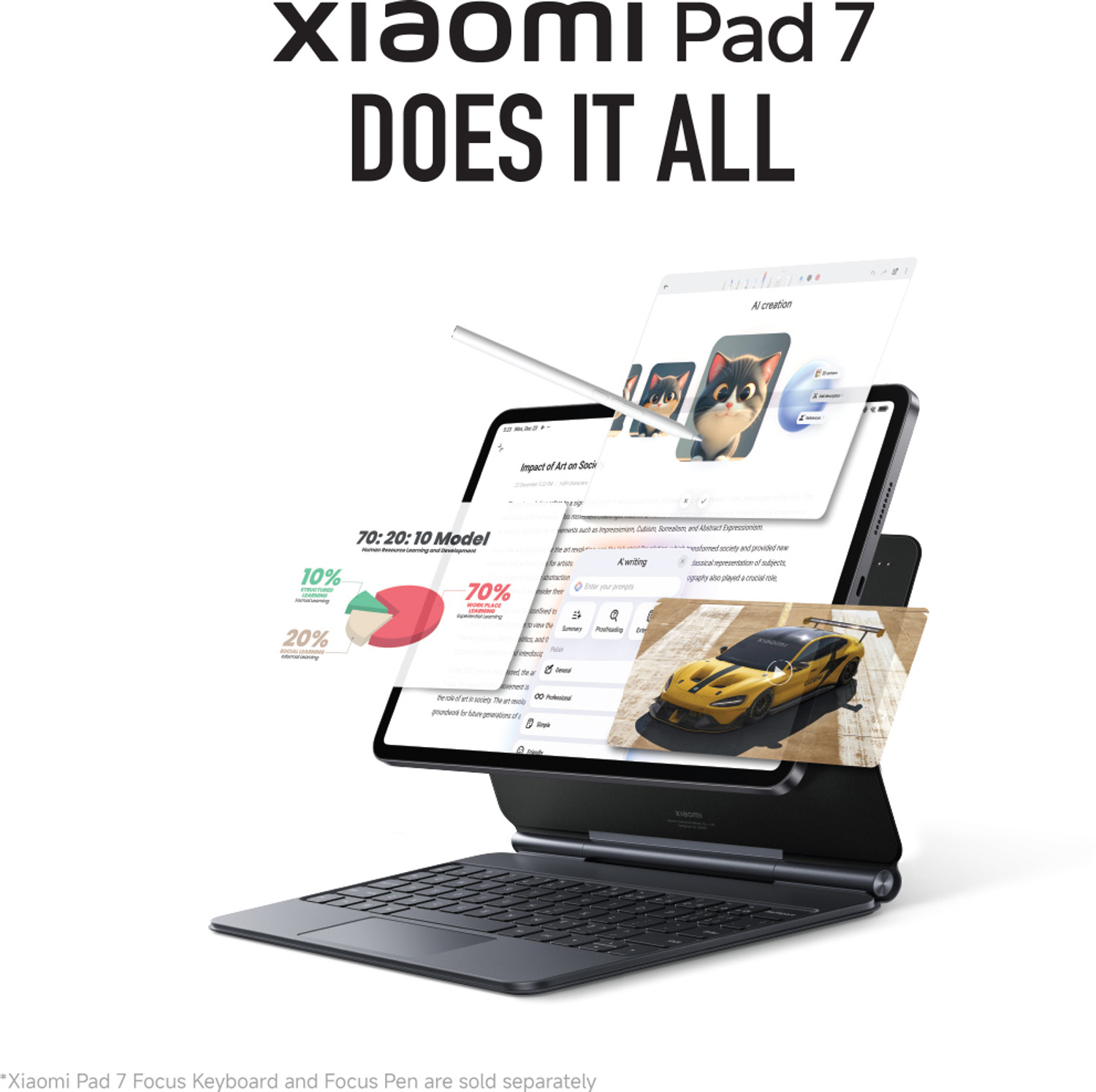 Image of Xiaomi Pad 7 12 GB RAM 256 GB ROM 11.17 inch with Wi-Fi Only Gaming Qualcomm Snapdragon 7+ Gen 3 Tablet (Mirage Purple)