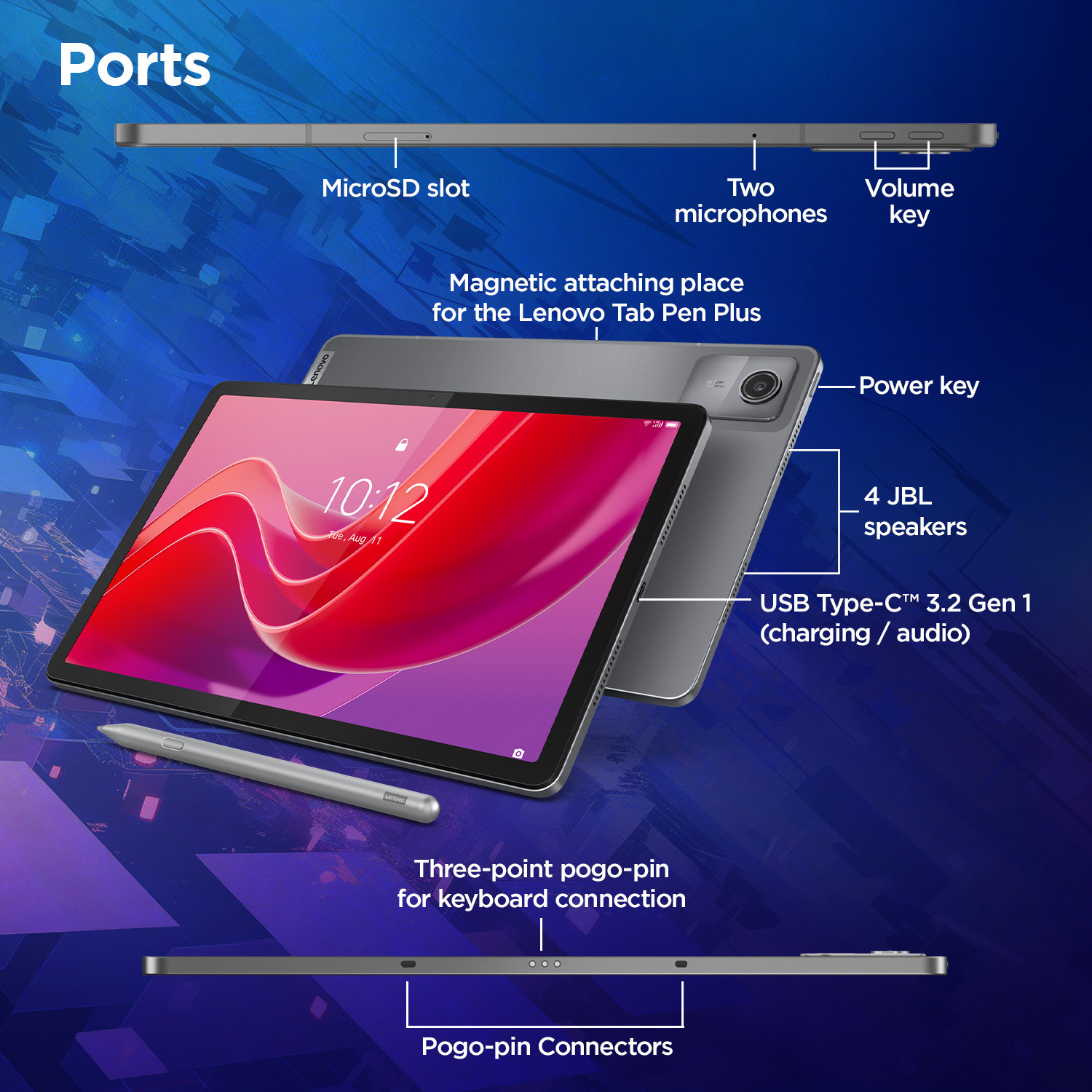 Image of Lenovo Idea Tab FIFA Edition 8 GB RAM 256 GB ROM 11 inch with Wi-Fi+5G Tablet (Luna Grey)