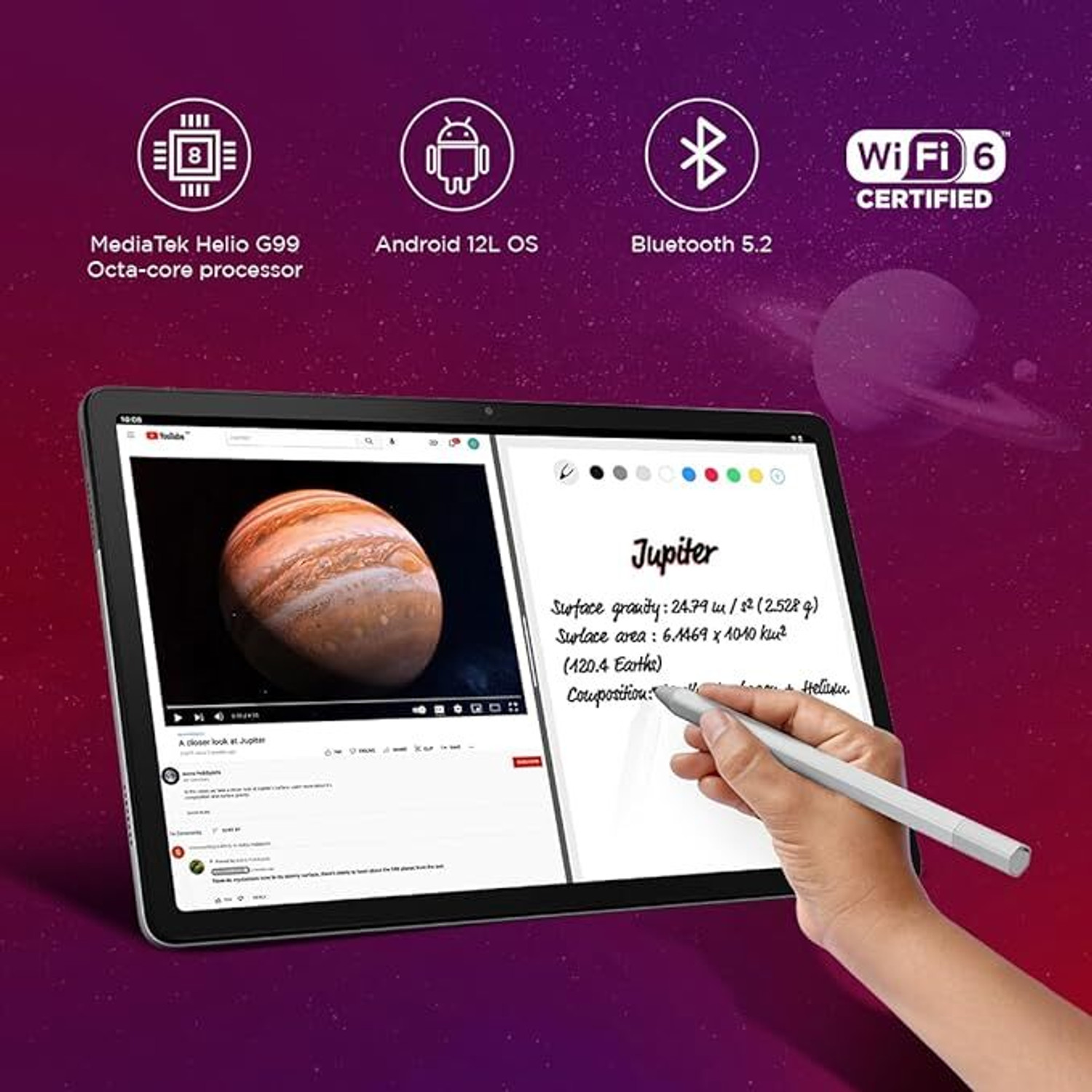 Image of Lenovo Tab P11 2nd Gen 6 GB RAM 128 GB ROM 11.5 inch with 4G MediaTek Helio G99 Tablet (Storm Grey)