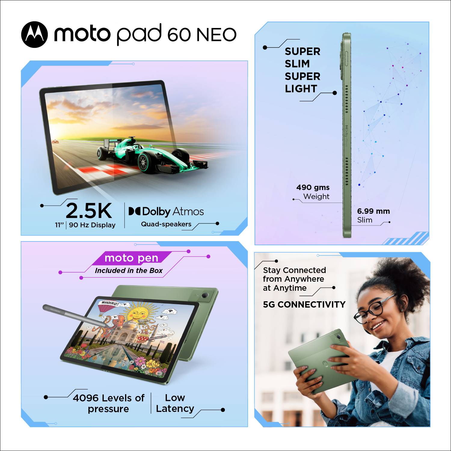 Motorola Pad 60 Neo 11 inch 4GB RAM 128GB ROM Bronze 6300 Tablets - Image 2