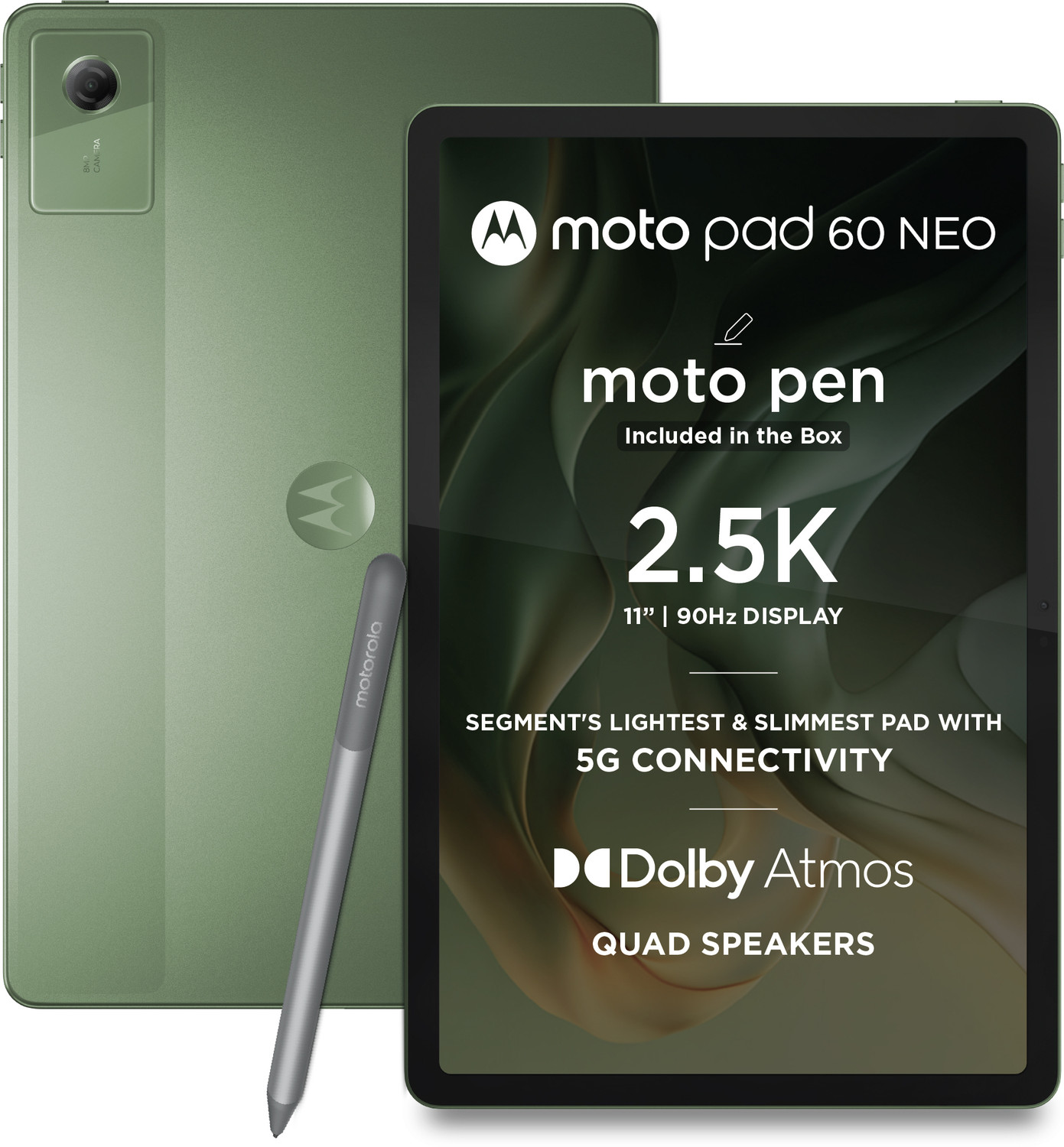 Image of MOTOROLA Pad 60 Neo 4 GB RAM 128 GB ROM 11 inch with Wi-Fi+5G MediaTek Dimensity 6300 Tablet (Bronze Green)
