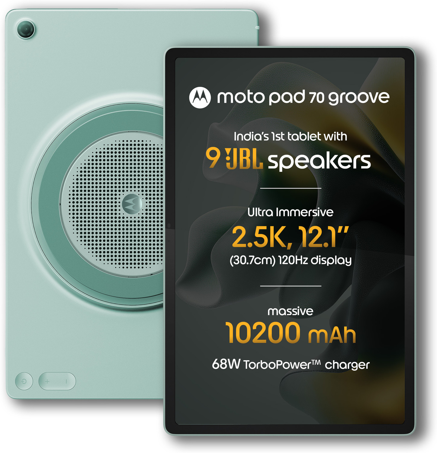 Image of MOTOROLA pad 70 Groove 8 GB RAM 256 GB ROM 12.1 inch with Wi-Fi Only Gaming Tablet (PANTONE Blue Surf)