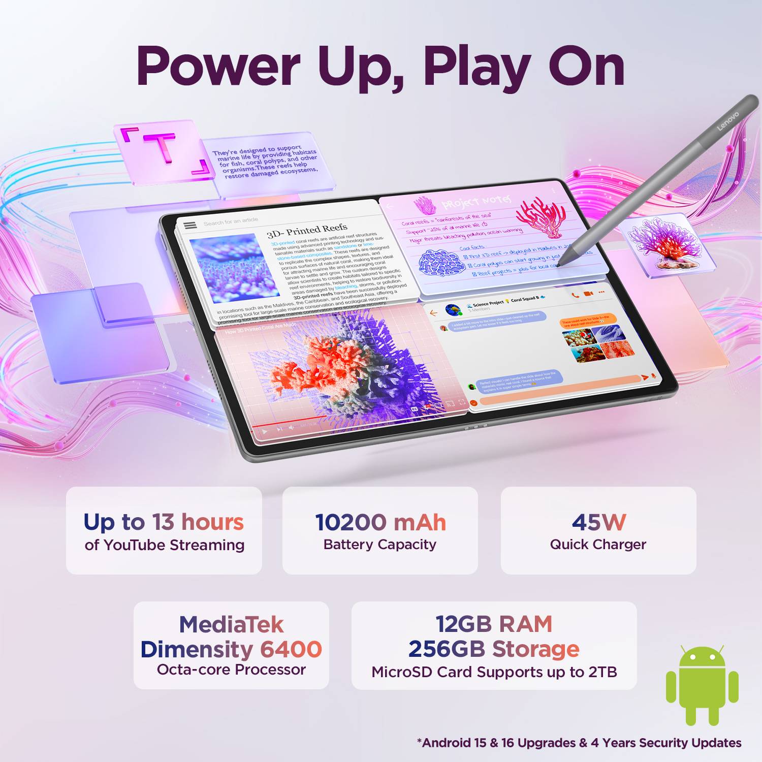 Lenovo Idea Tab Plus 12.1 inch 12GB RAM 256GB ROM 6400 Tablets - Image 5