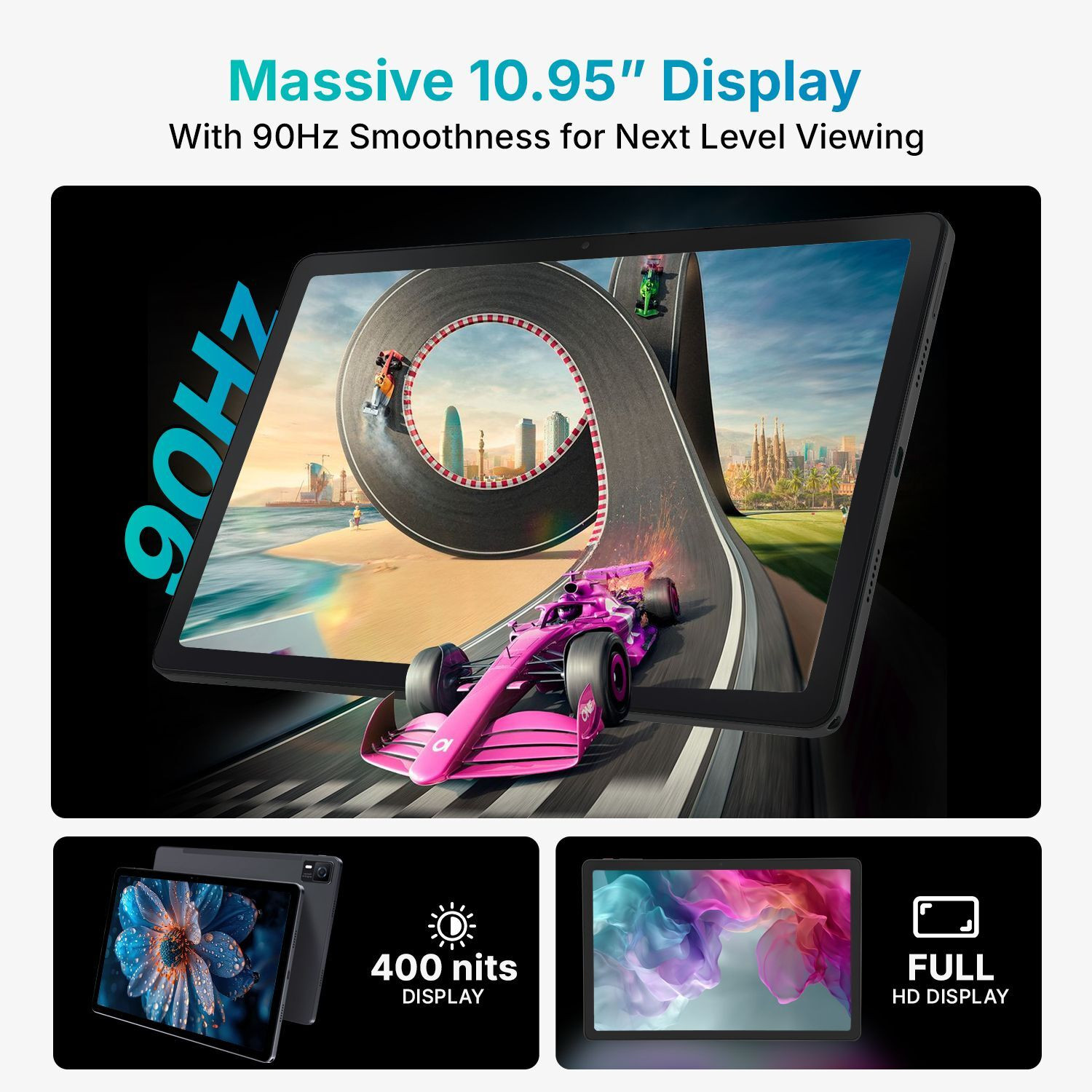 Image of Ai+ PulseTab 6 GB RAM 128 GB ROM 10.95 inch with Wi-Fi+4G Gaming MediaTek Helio G88 Octa Core Tablet (Dark Blue)