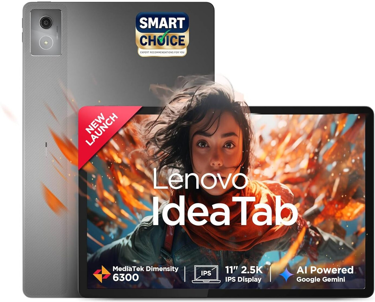 Image of Lenovo Idea Tab wifi Only 256 GB RAM 8 GB ROM 11 inch with Wi-Fi Only MediaTek Dimensity 6300 Tablet (Grey)