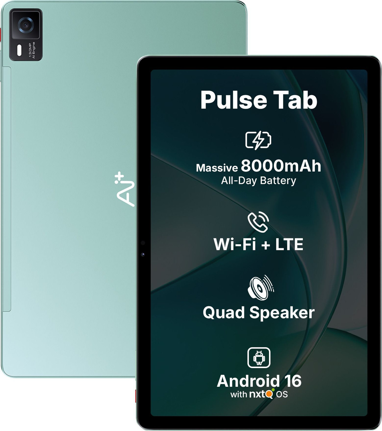 Image of Ai+ PulseTab 6 GB RAM 128 GB ROM 10.95 inch with Wi-Fi+4G Gaming MediaTek Helio G88 Octa Core Tablet (Lightest Sky)