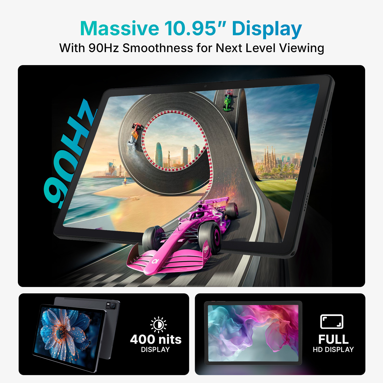Image of Ai+ PulseTab 8 GB RAM 128 GB ROM 10.95 inch with Wi-Fi+4G Gaming MediaTek Helio G88 Octa Core Tablet (Dark Blue)