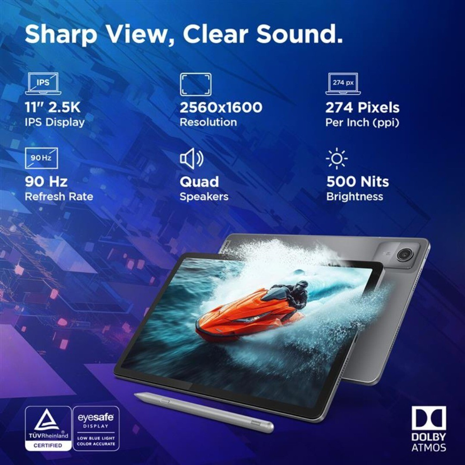 Image of Lenovo Idea Tab FIFA Edition 8 GB RAM 256 GB ROM 11 inch with Wi-Fi+5G Tablet (Luna Grey)
