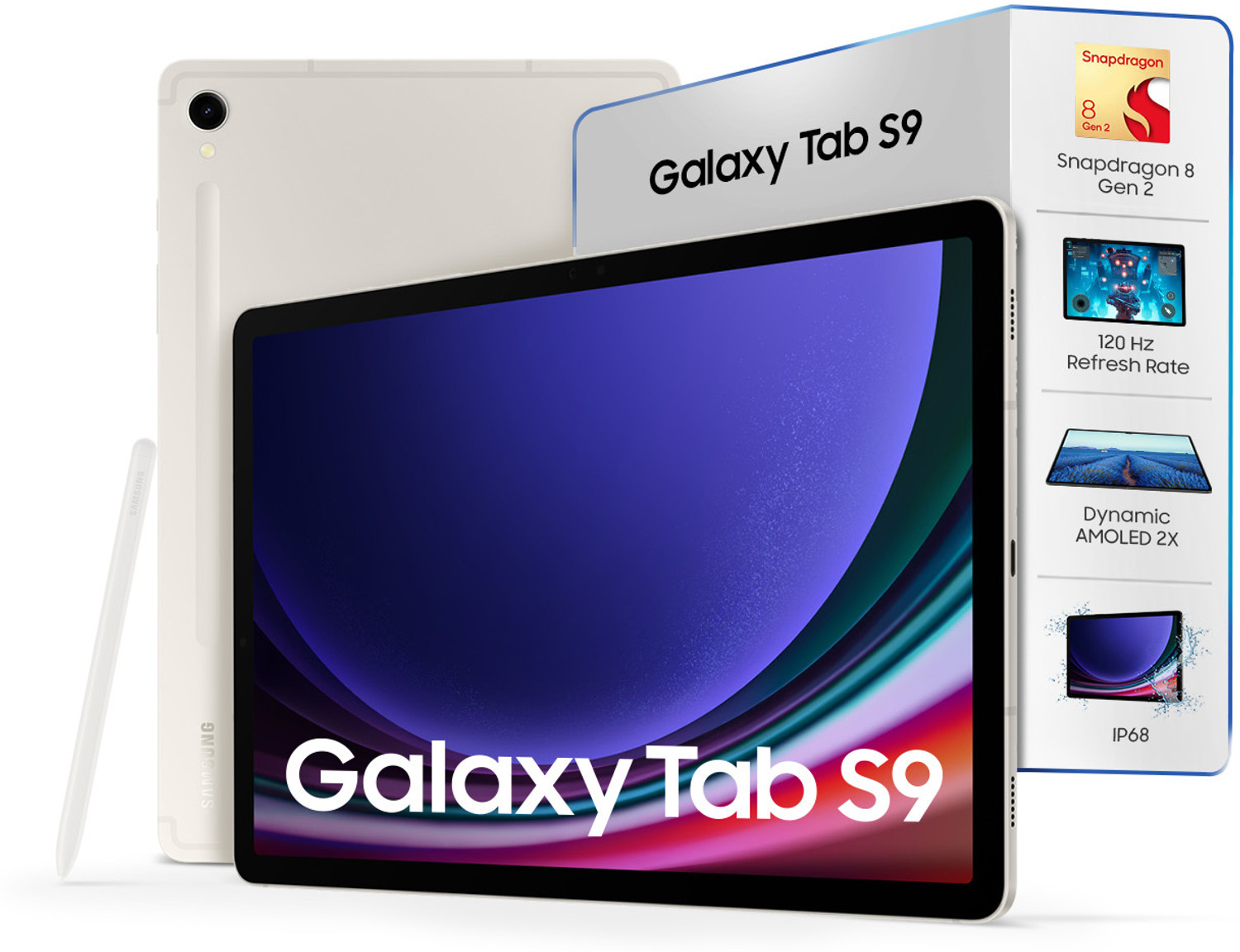 Image of Samsung Galaxy Tab S9 8 GB RAM 128 GB ROM 11.0 Inch with Wi-Fi Only Qualcomm Snapdragon 8 Gen 2 Tablet (Beige)