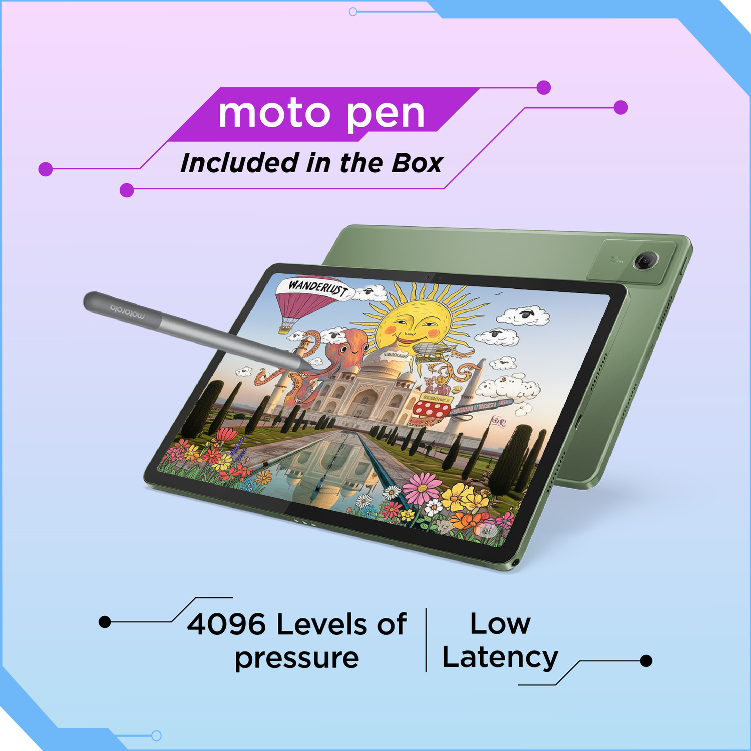 Image of MOTOROLA Pad 60 Neo 4 GB RAM 128 GB ROM 11 inch with Wi-Fi+5G MediaTek Dimensity 6300 Tablet (Bronze Green)