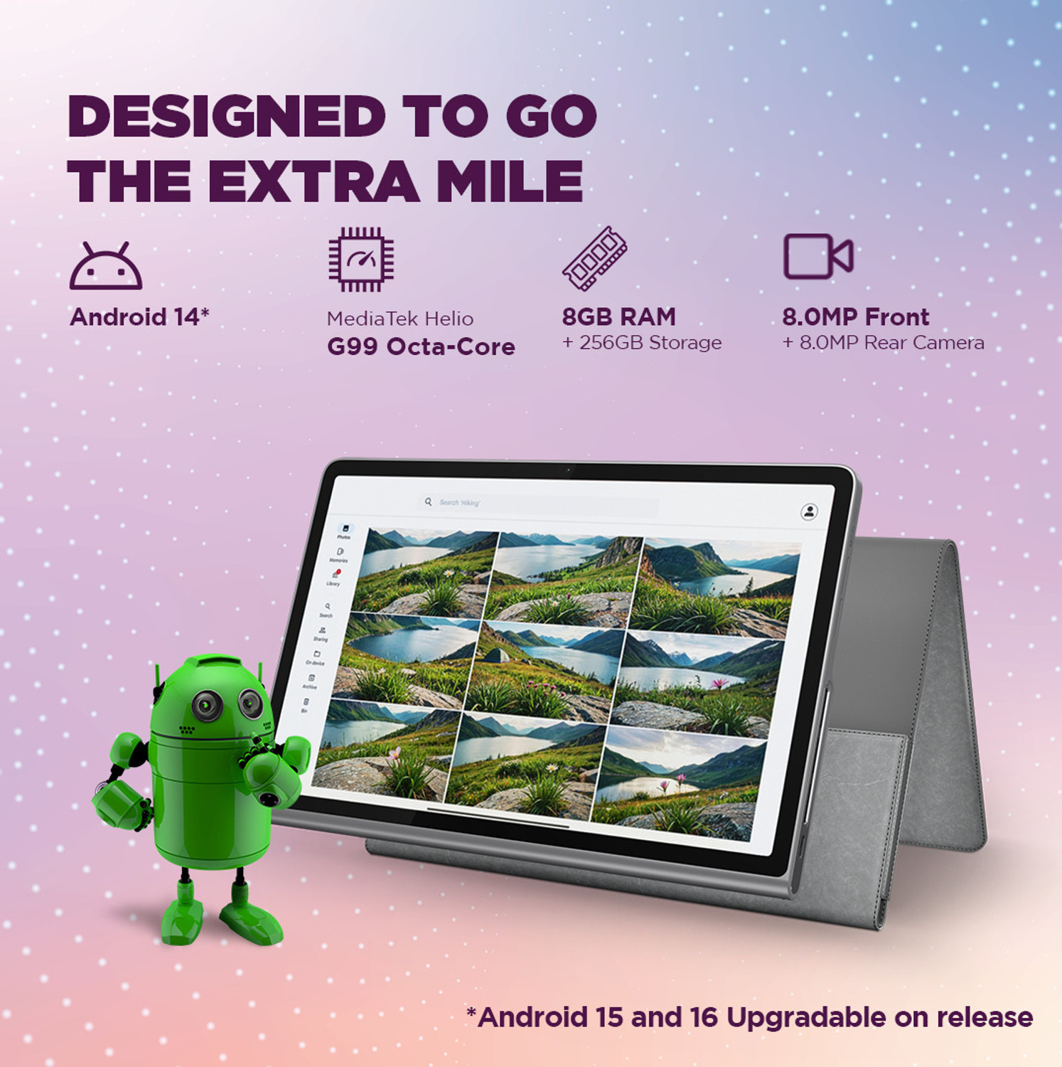 Image of Lenovo Tab Plus 8 GB RAM 256 GB ROM 11.5 inch with Wi-Fi Only Mediatek Helio G99 Tablet (Luna Grey)