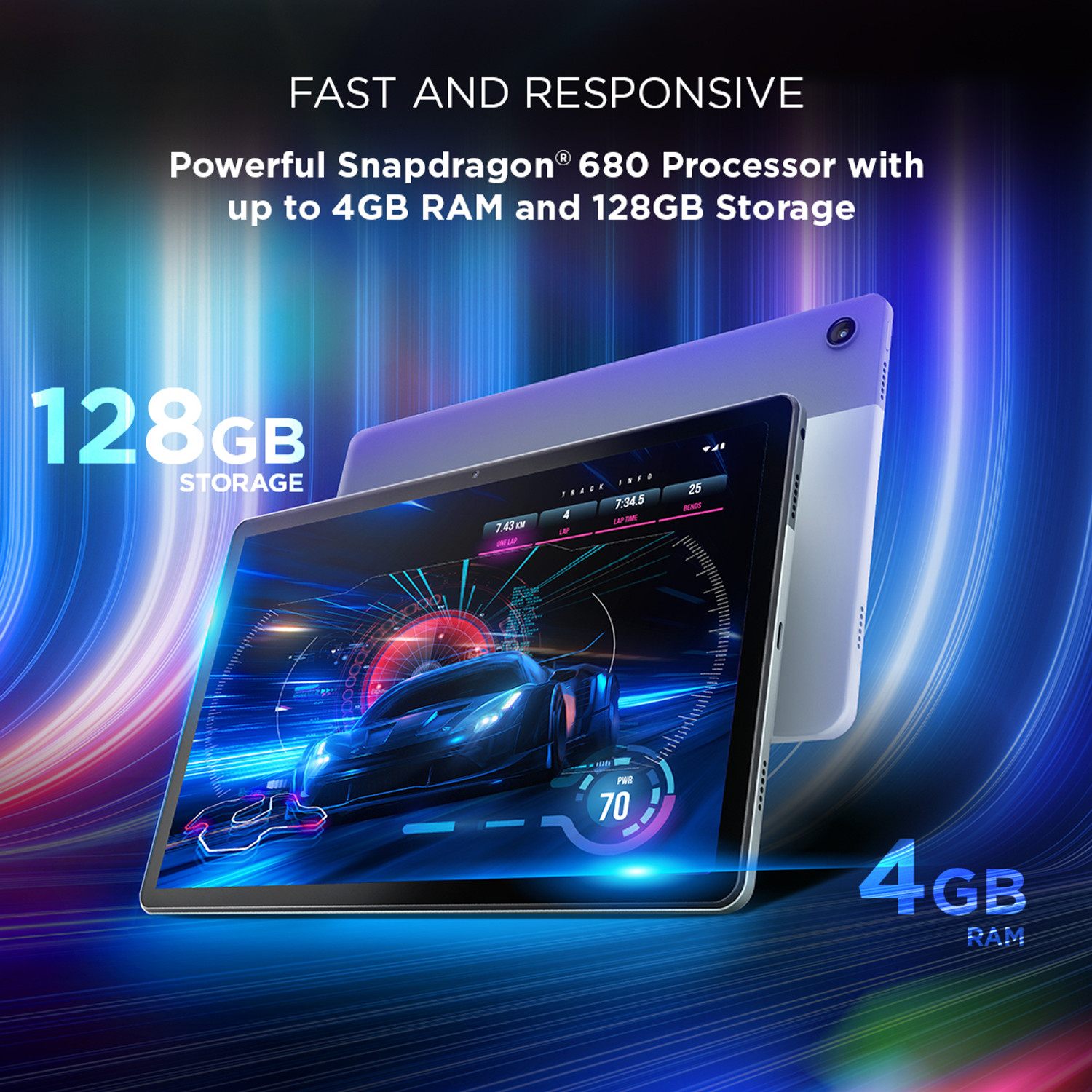 Image of MOTOROLA Tab G62 4 GB RAM 128 GB ROM 10.61 inch with Wi-Fi Only Qualcomm Snapdragon SDM680 Tablet (Frost Blue)