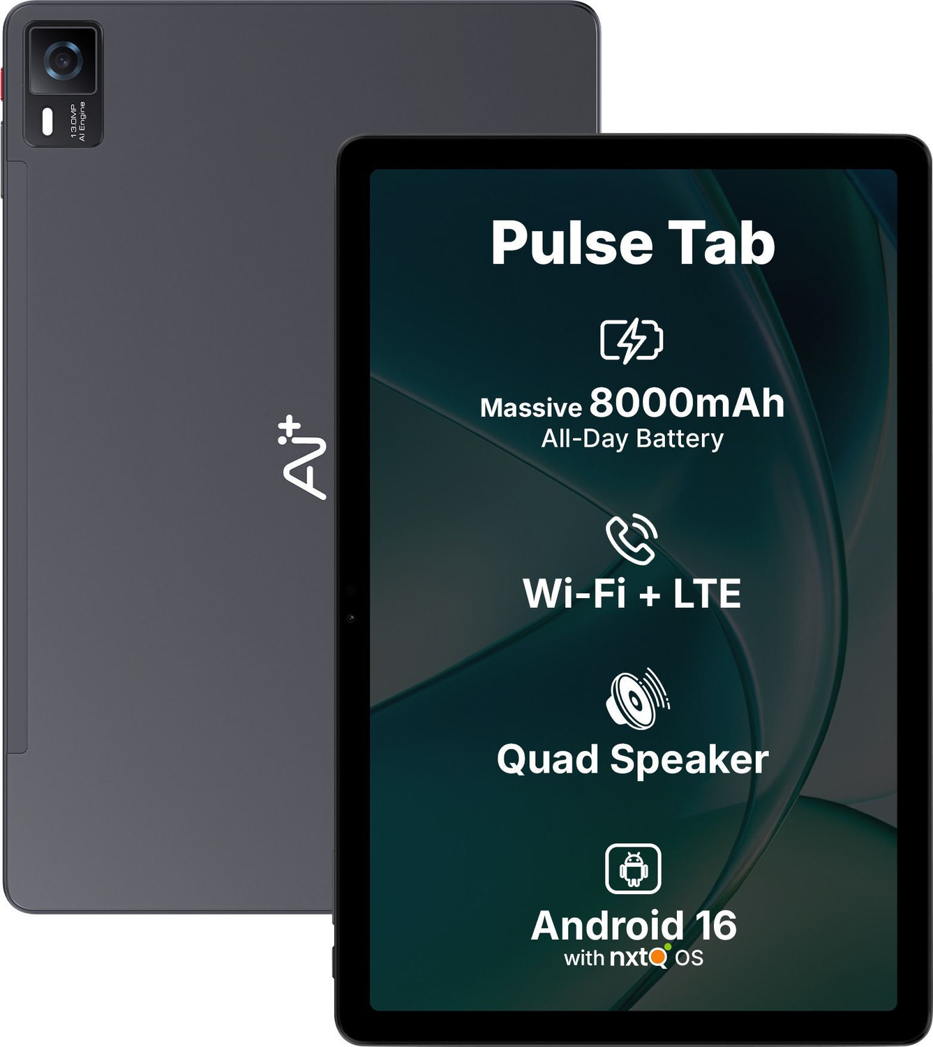 Image of Ai+ PulseTab 6 GB RAM 128 GB ROM 10.95 inch with Wi-Fi+4G Gaming MediaTek Helio G88 Octa Core Tablet (Dark Blue)