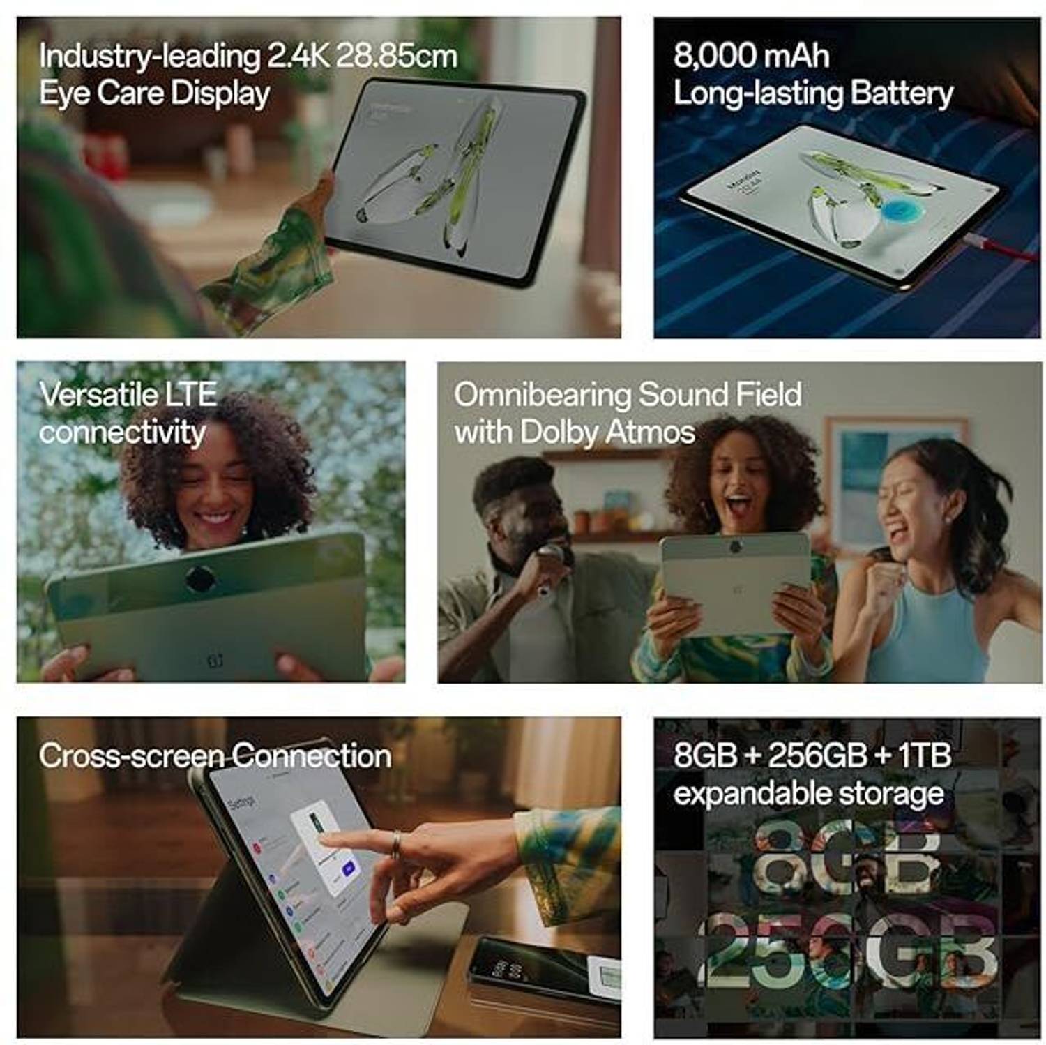 OnePlus Pad Go 8GB 256GB 11.35 inch 4G Tablet (Green) 99 Tablets - Image 2