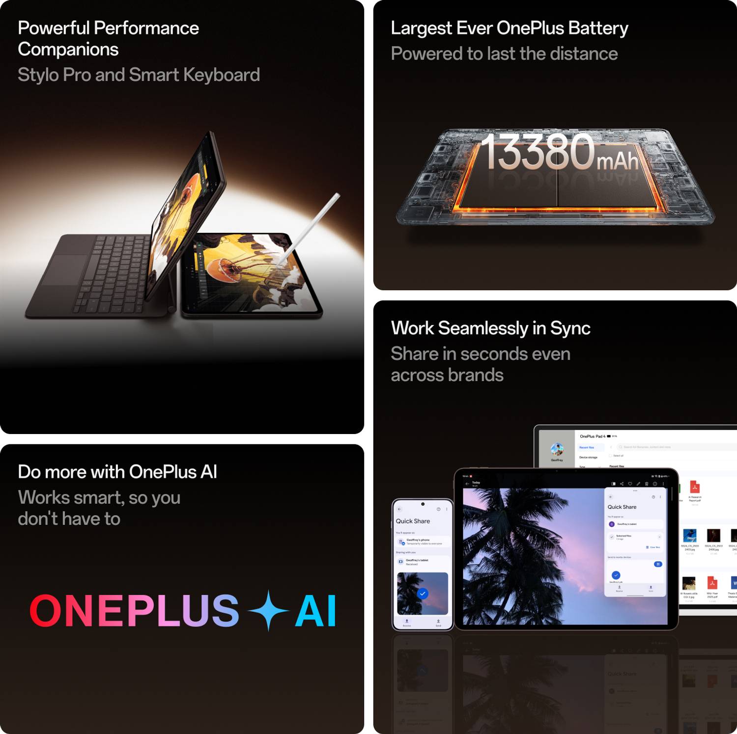 OnePlus Pad 4 12GB 512GB 13.2 inch Wi-Fi Tablet (5 Pack) 5 Tablets - Image 5