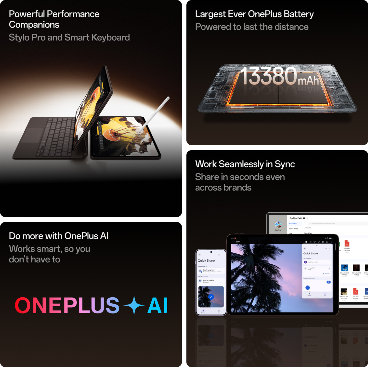 Image of OnePlus Pad 4 12 GB RAM 512 GB ROM 13.2 inch with Wi-Fi Only Snapdragon 8 Elite Gen 5 Tablet (Dune Glow)