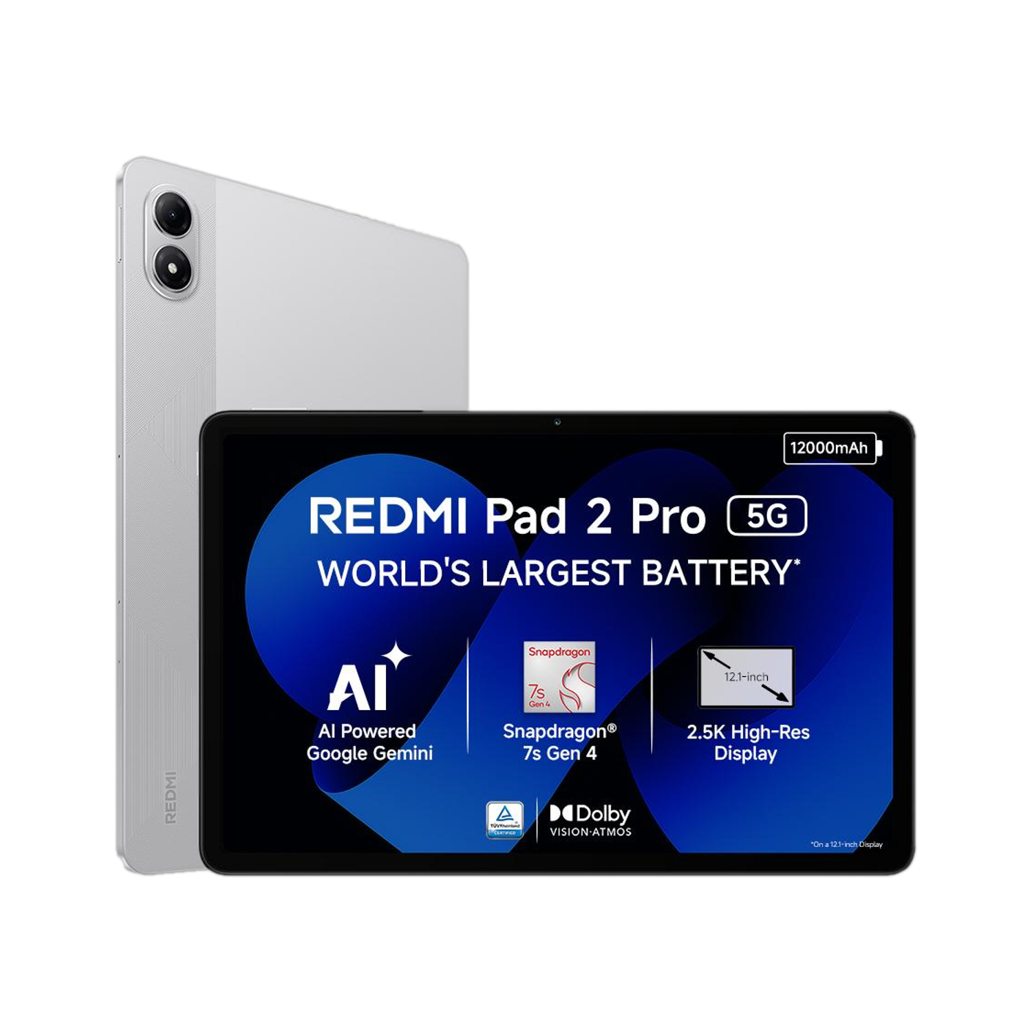 Redmi Pad 2 Pro 5G 8GB 128GB 12.1 inch Silver 4 Tablets - Image 1