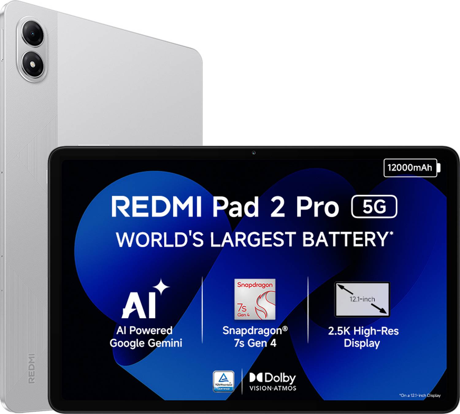 REDMI Pad 2 Pro 5G 8 GB RAM 128 GB ROM 12.1 inch with Wi-Fi+5G