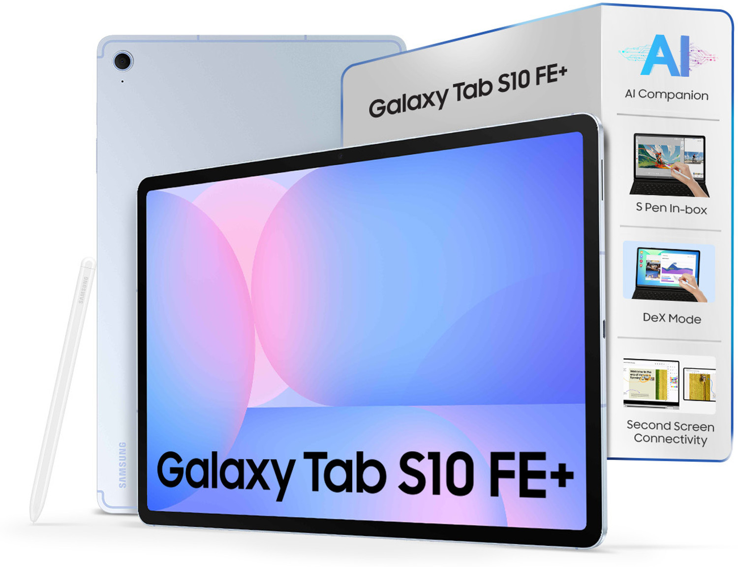 Image of Samsung Galaxy Tab S10 FE+ With S Pen 12 GB RAM 256 GB ROM 13.1 inch with Wi-Fi+5G Gaming Exynos 1580 Tablet (Blue)